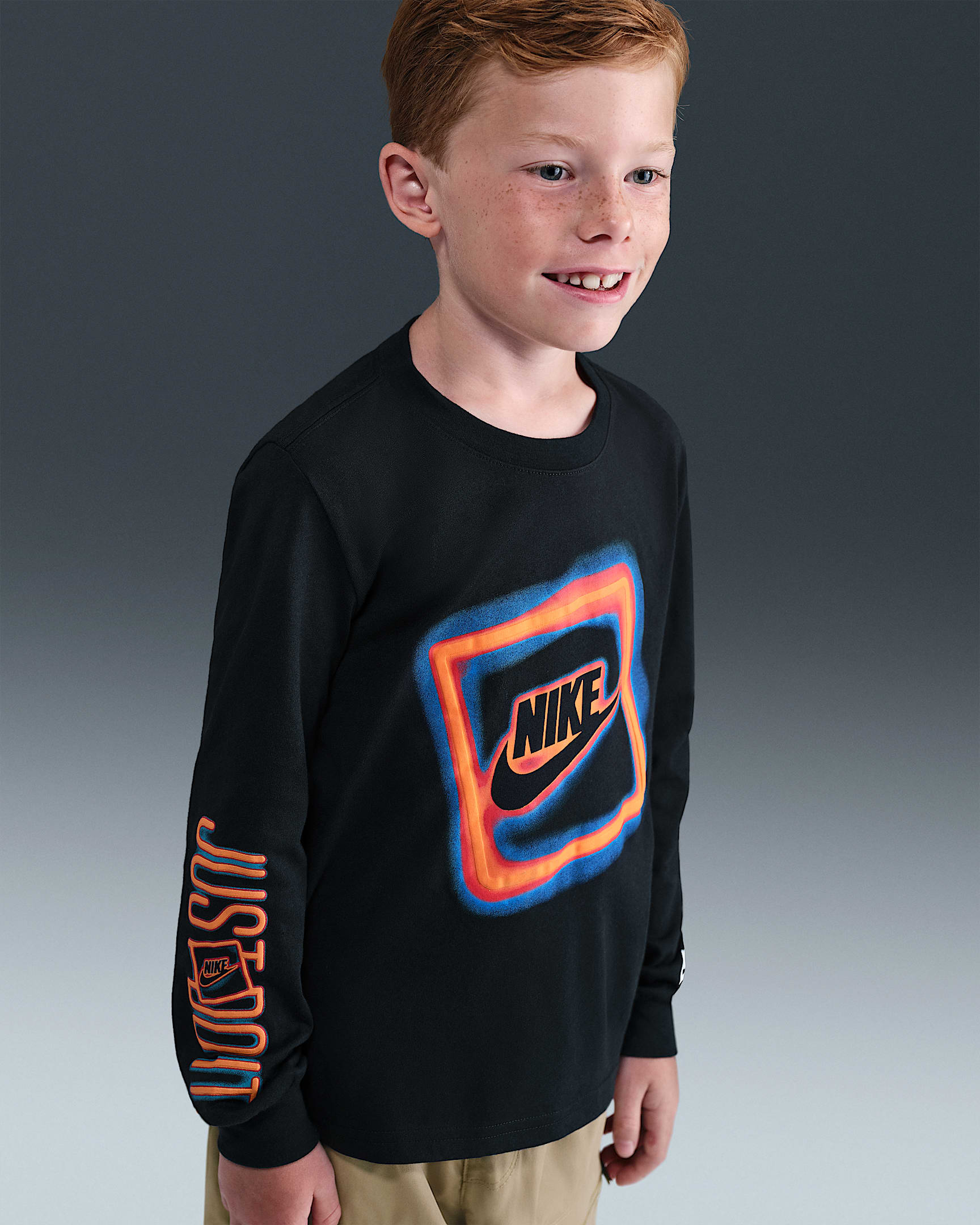 Nike Glow With Me Little Kids' Long Sleeve T-Shirt - Black