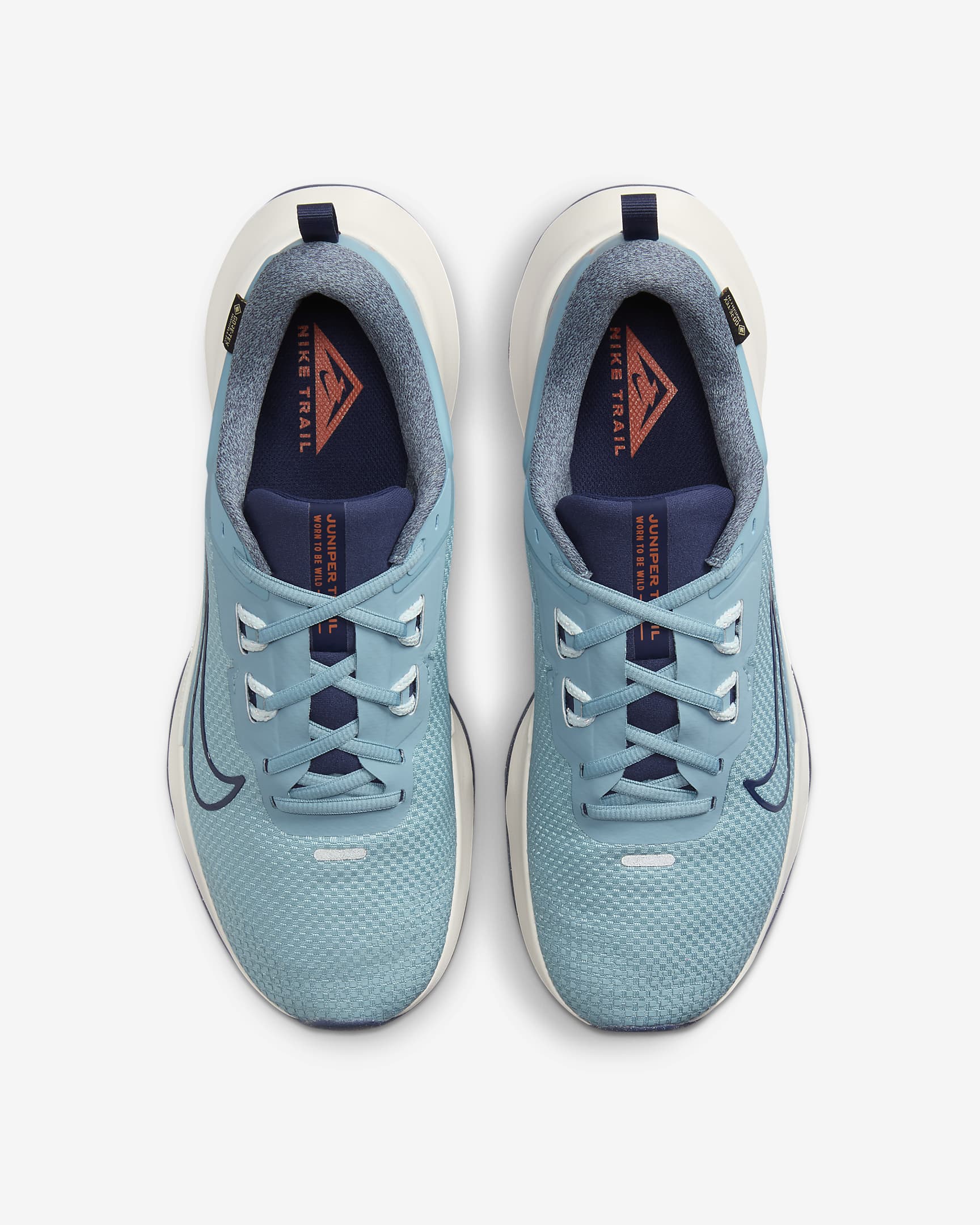 Nike Juniper Trail 2 GORE-TEX wasserdichter Traillaufschuh für Herren - Denim Turquoise/Glacier Blue/Vintage Coral/Midnight Navy