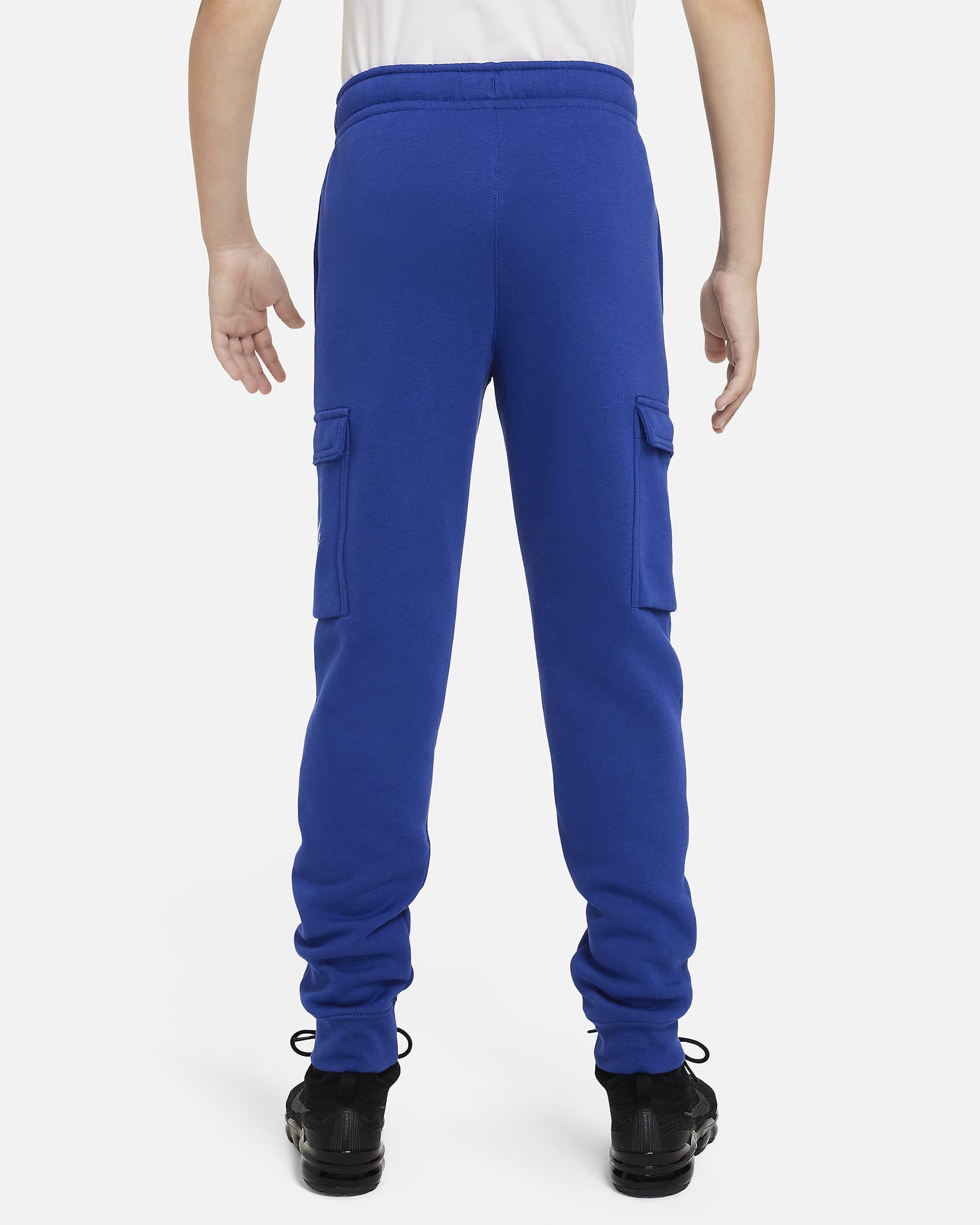 Pantaloni cargo in fleece con grafica Nike Sportswear – Ragazzo - Deep Royal Blue