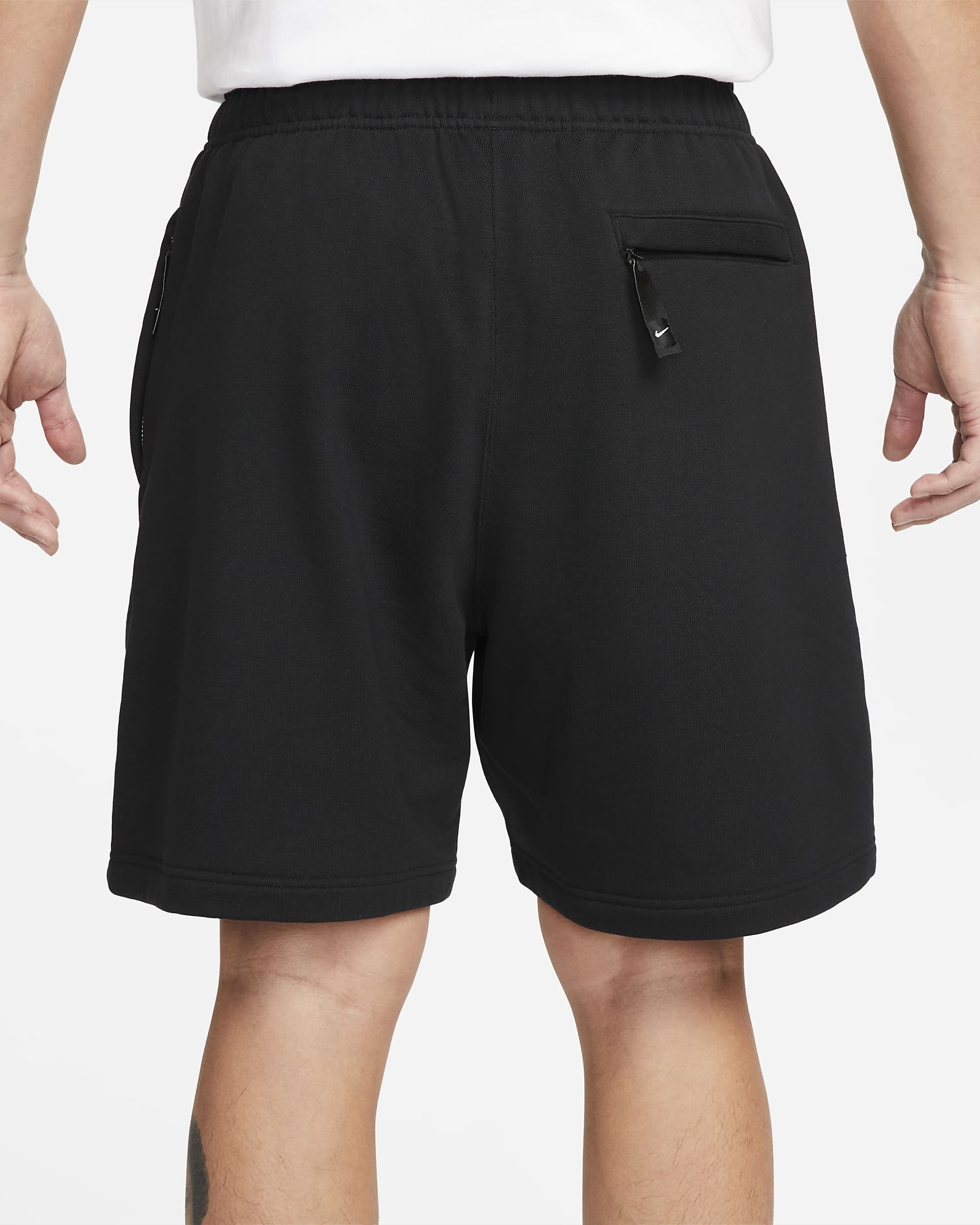 Nike Solo Swoosh Men's French Terry Shorts - Black/White