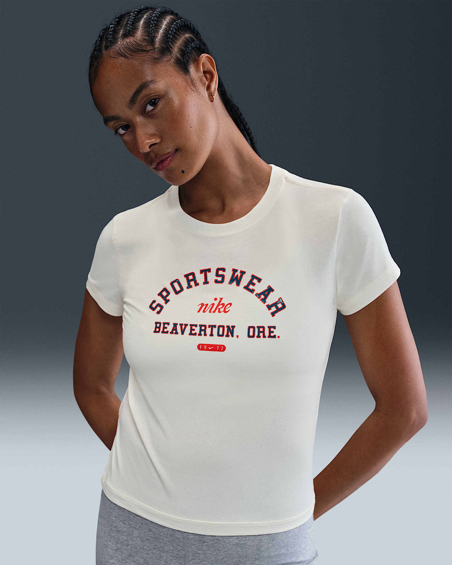 Nike Sportswear Phoenix Women's Slim Short-Sleeve T-Shirt - Pale Ivory