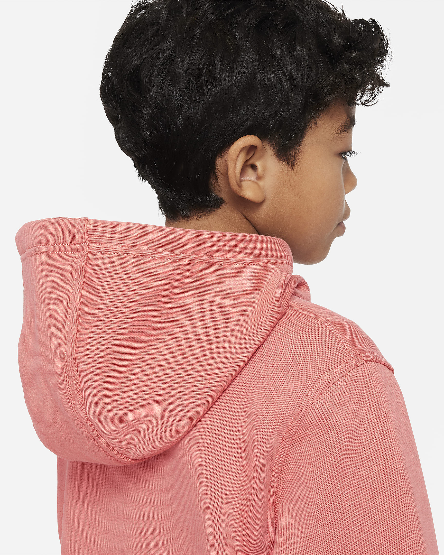 Nike Sportswear Club Fleece Big Kids' Pullover Hoodie - Adobe/White