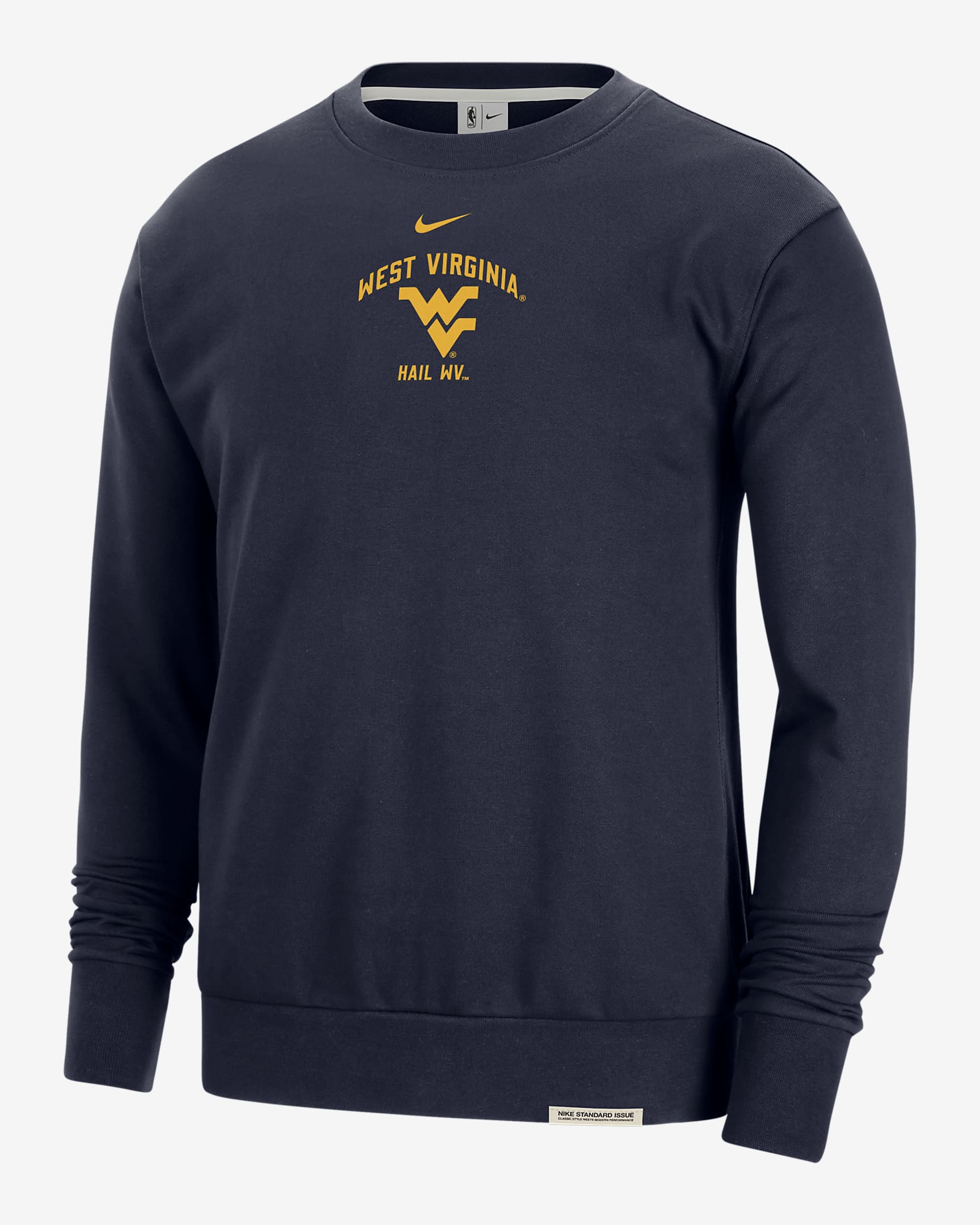 West Virginia Standard Issue Men's Nike College Fleece Crew-Neck Sweatshirt - Navy