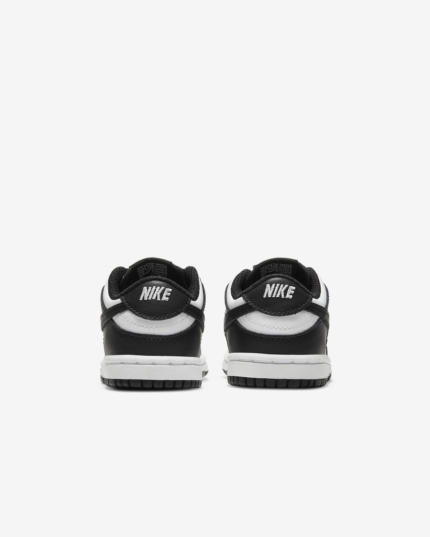 Nike Dunk Low-sko til babyer/småbørn - hvid/hvid/sort