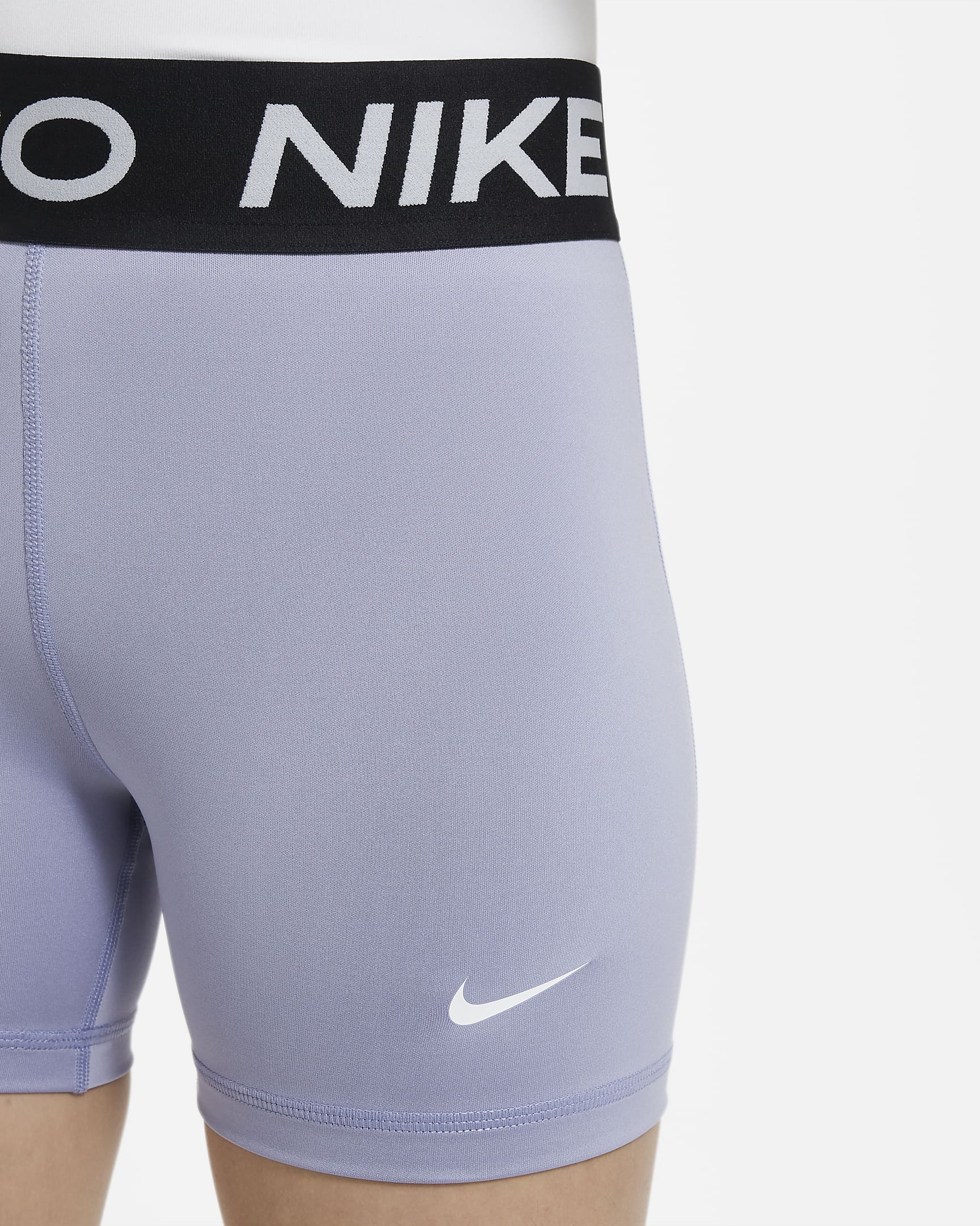 Nike Pro-shorts til større børn (piger) - Indigo Haze/hvid