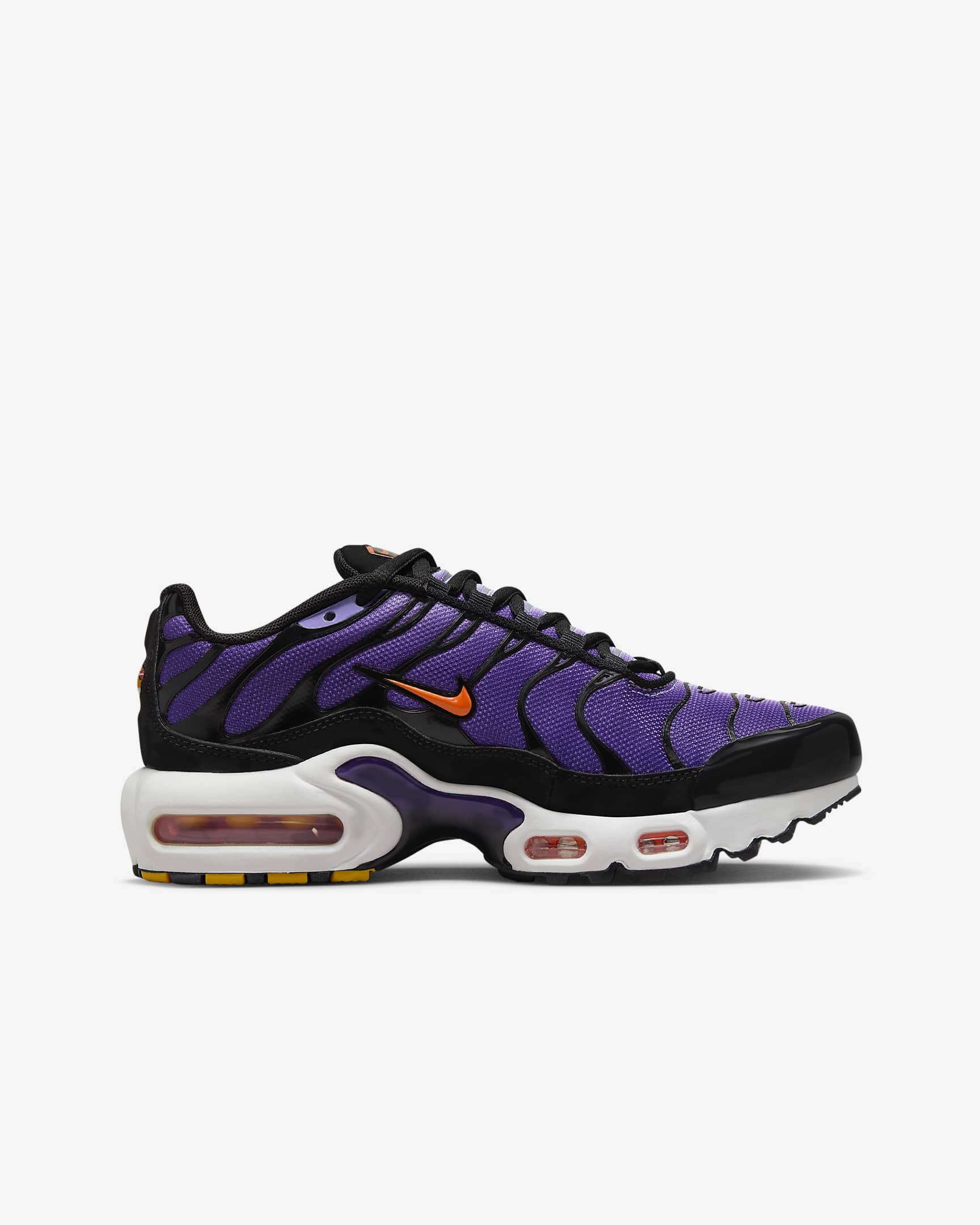 Buty dla dużych dzieci Nike Air Max Plus - Czerń/Voltage Purple/Purple Agate/Total Orange