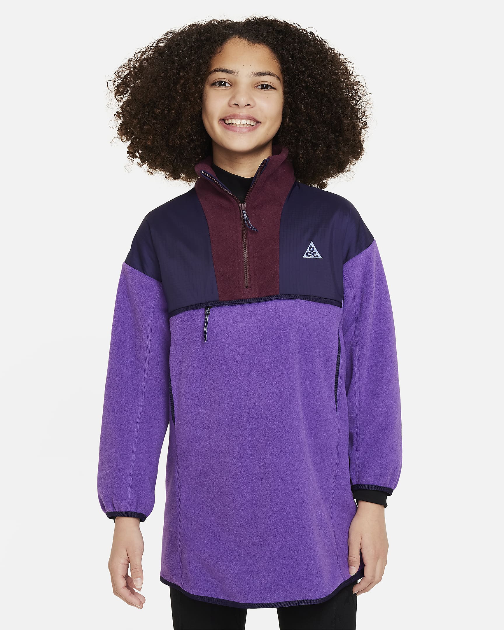 Nike ACG "Wolf Tree" Big Kids' Loose Tunic - Purple Cosmos/Violet Dust/Purple Ink/Polar