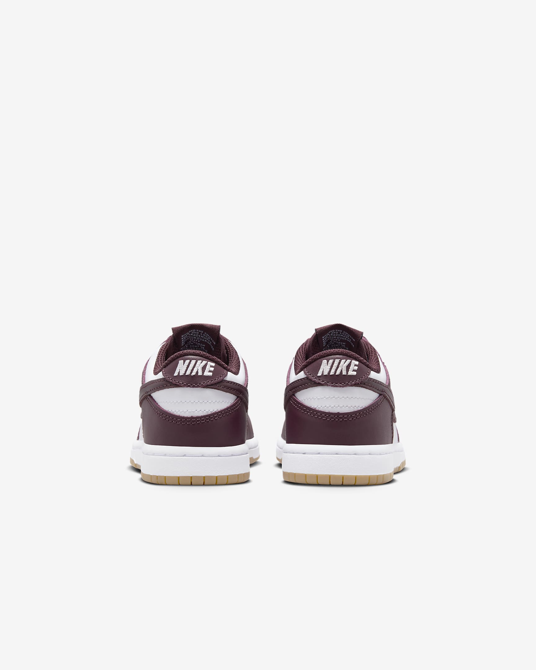 Nike Dunk Low kleuterschoenen - Wit/Gum Light Brown/Burgundy Crush