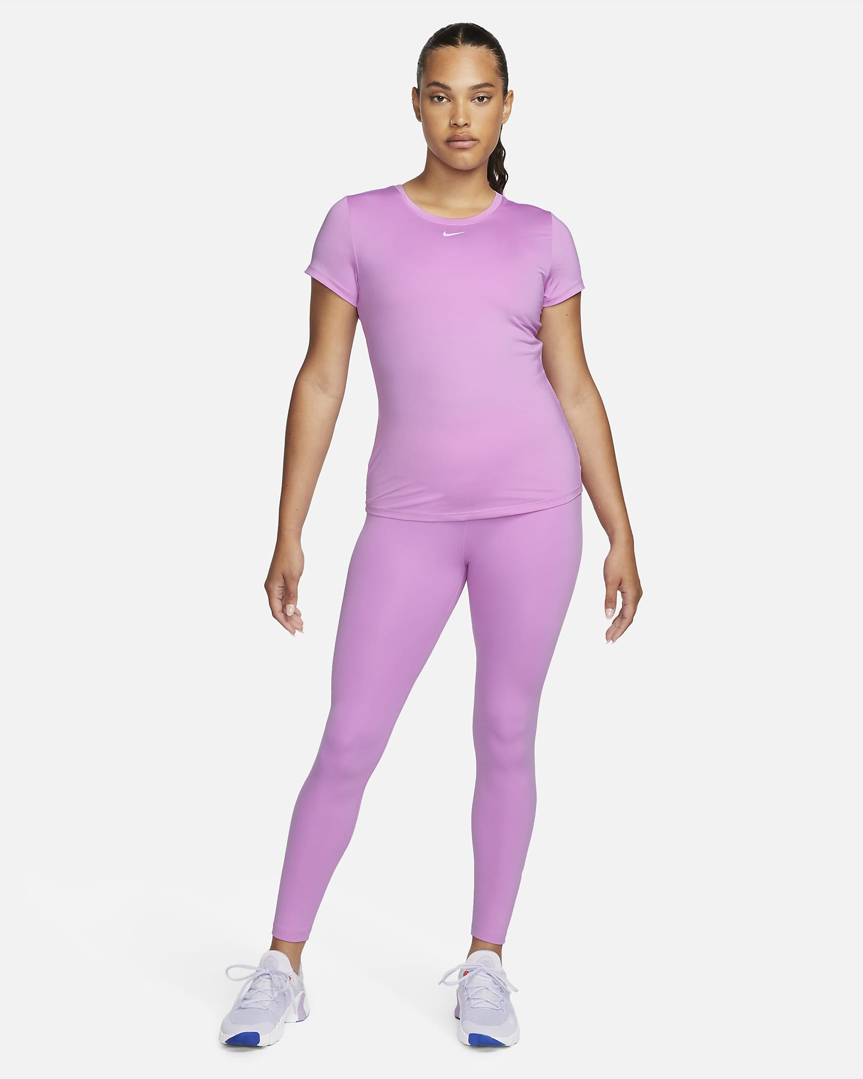 Leggings de tiro alto para mujer Nike One - Fucsia enérgico/Blanco