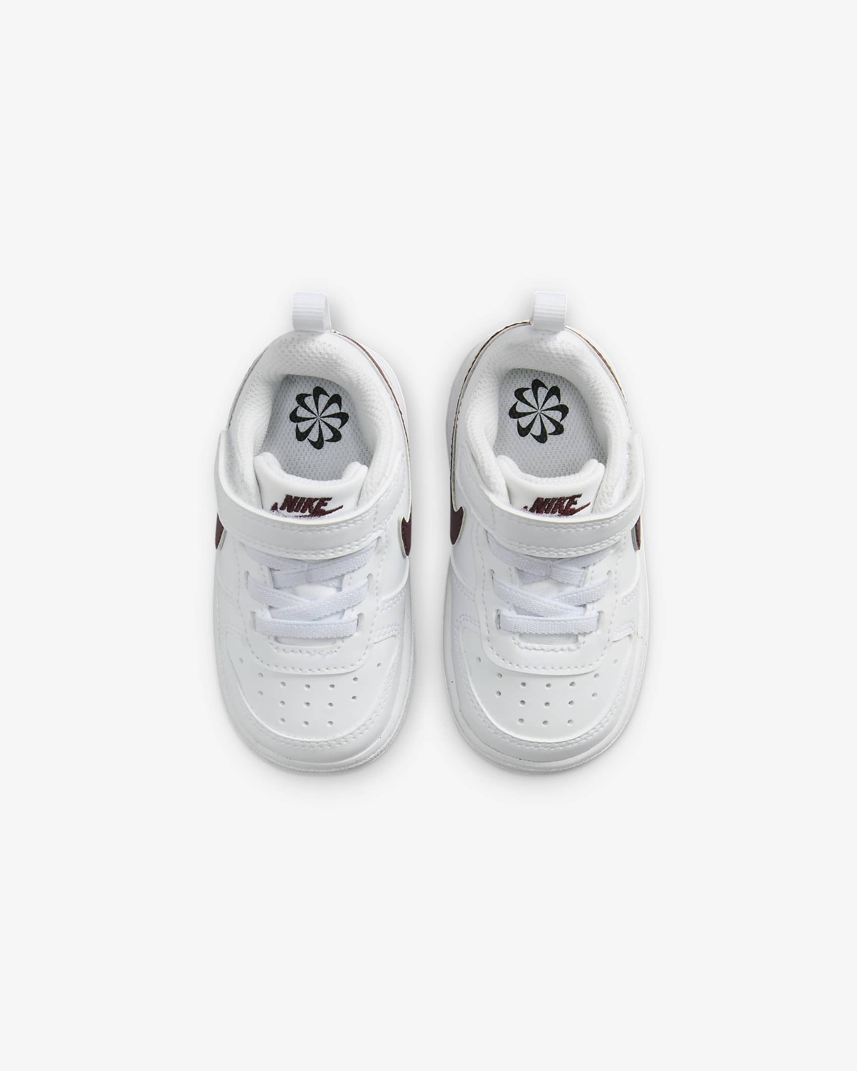 Nike Court Borough Low Recraft Baby/Toddler Shoes - White/Burgundy Crush