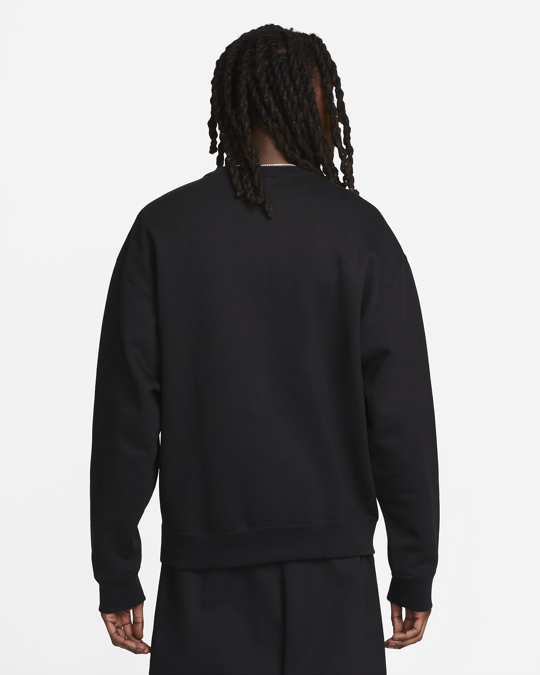 Nike Solo Swoosh Men's Fleece Crew - Black/White