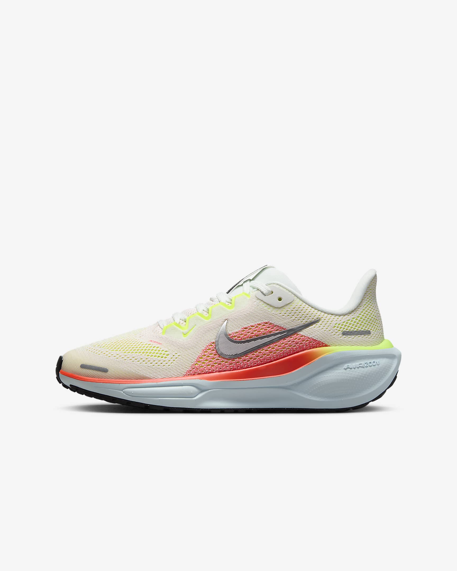 Nike Pegasus 41 Older Kids' Road Running Shoes - Summit White/Bright Crimson/Glacier Blue/Chrome