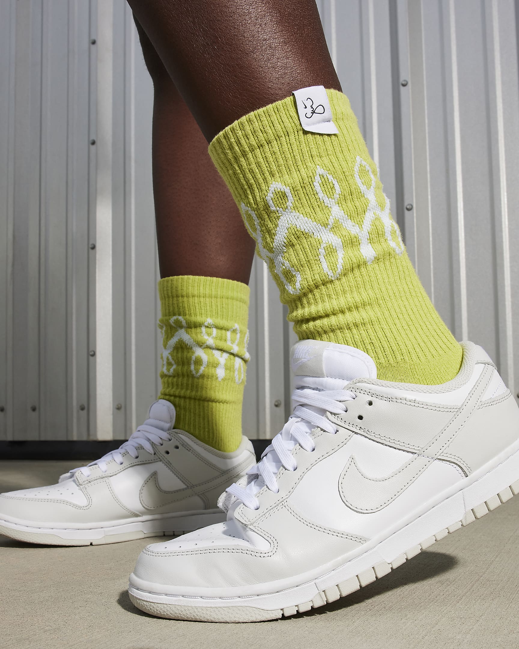 Nike Dunk Low-sko til kvinder - hvid/hvid/Photon Dust
