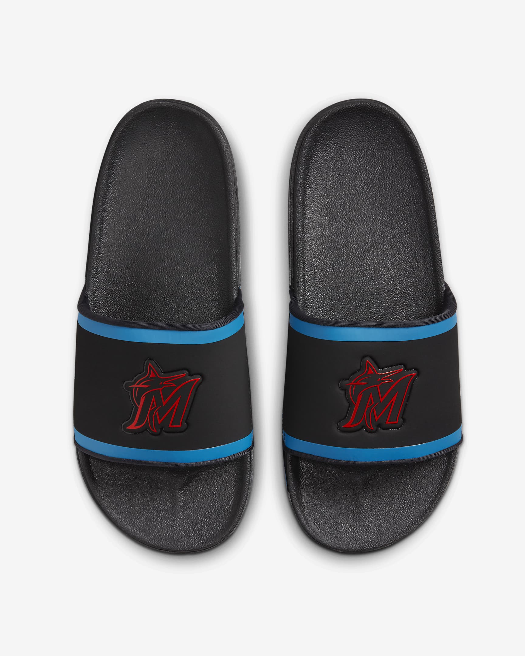 Nike Offcourt (MLB Miami Marlins) Slide - Black/Neptune Blue/Chile Red