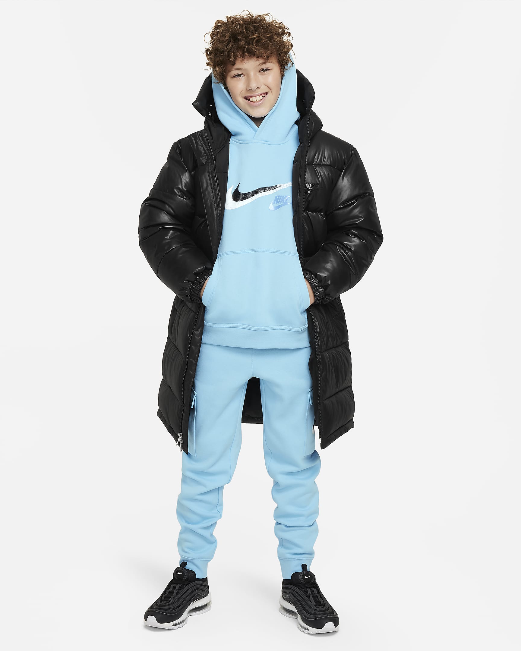 Nike Sportswear Older Kids' (Boys') Fleece Pullover Graphic Hoodie. Nike CA