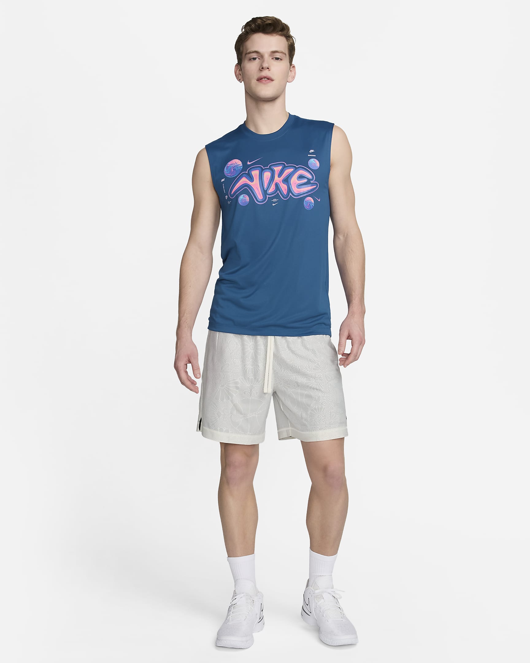 Nike Dri-FIT basketbalshirt zonder mouwen voor heren - Court Blue