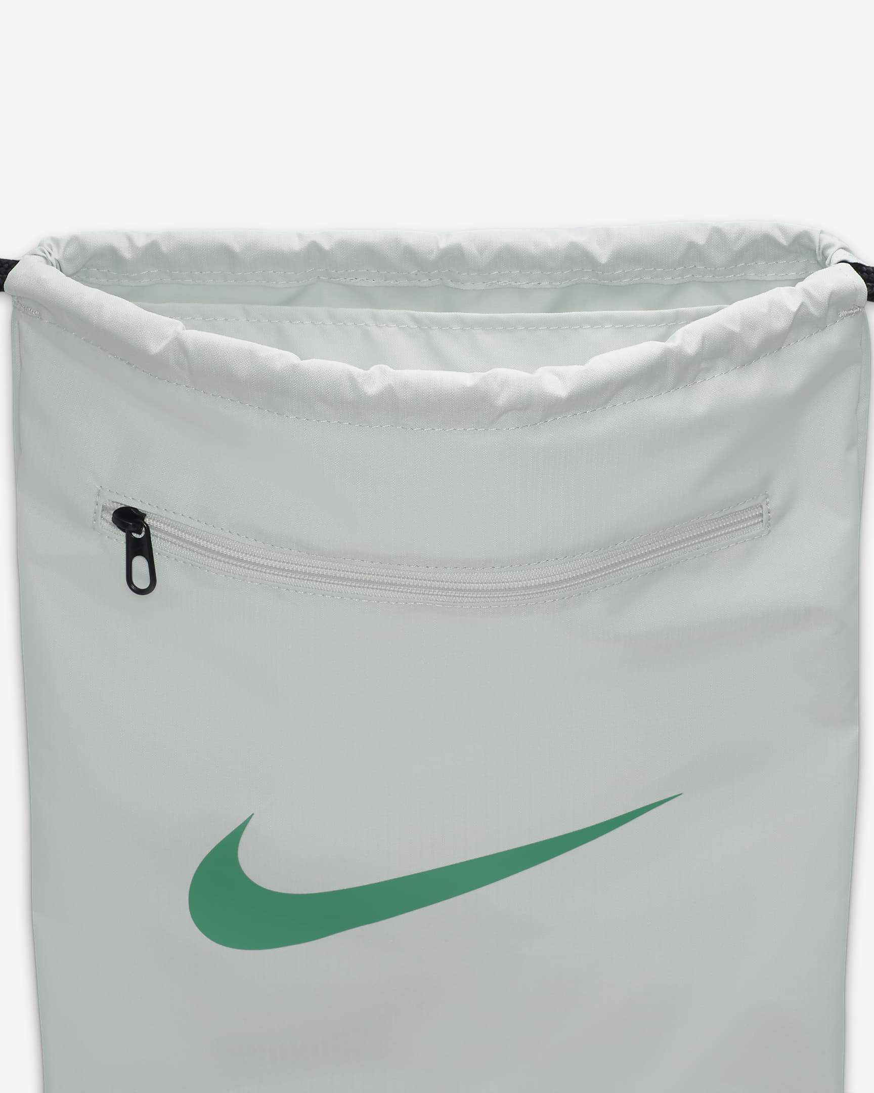 Bolsa de gimnasio para entrenar Nike Brasilia 9.5 (18L) - Plata claro/Negro/Verde estadio