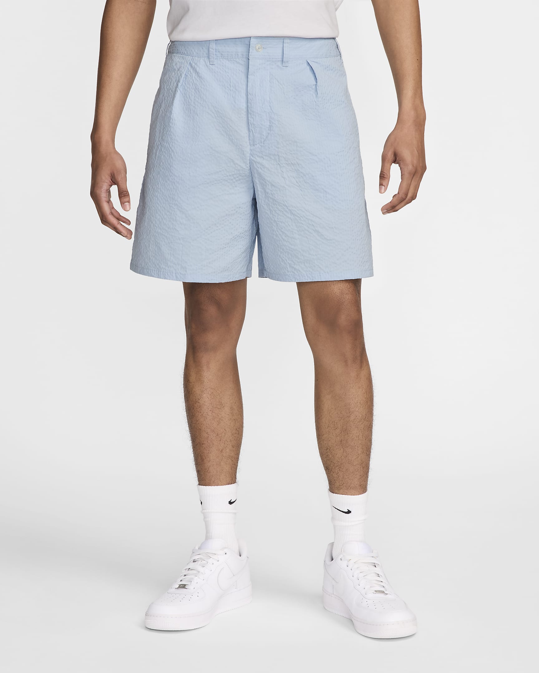 Nike Life kreppshorts til herre - Light Armory Blue/Light Armory Blue