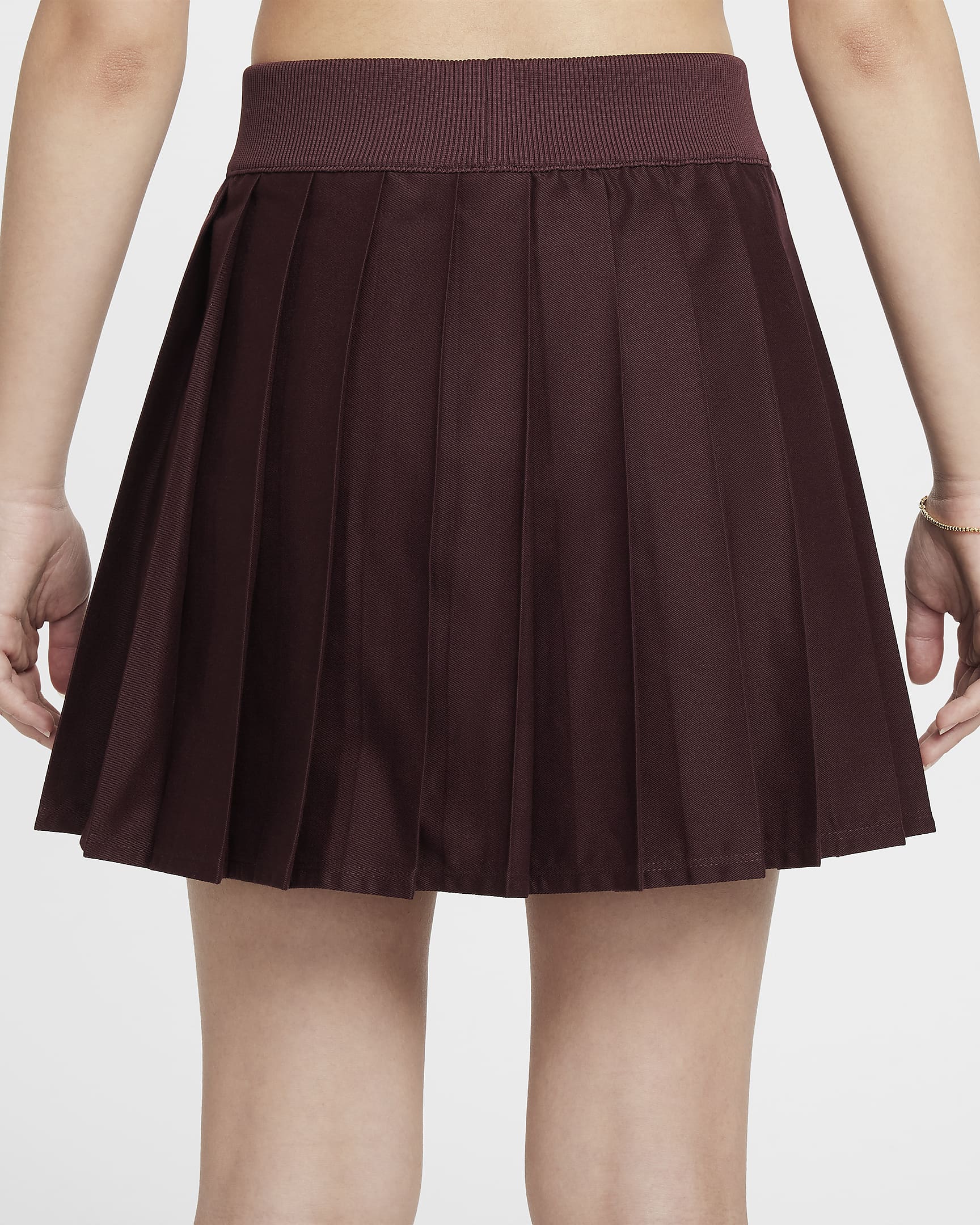 Nike Sportswear Girls' Pleated Skirt - Burgundy Crush/Hot Punch