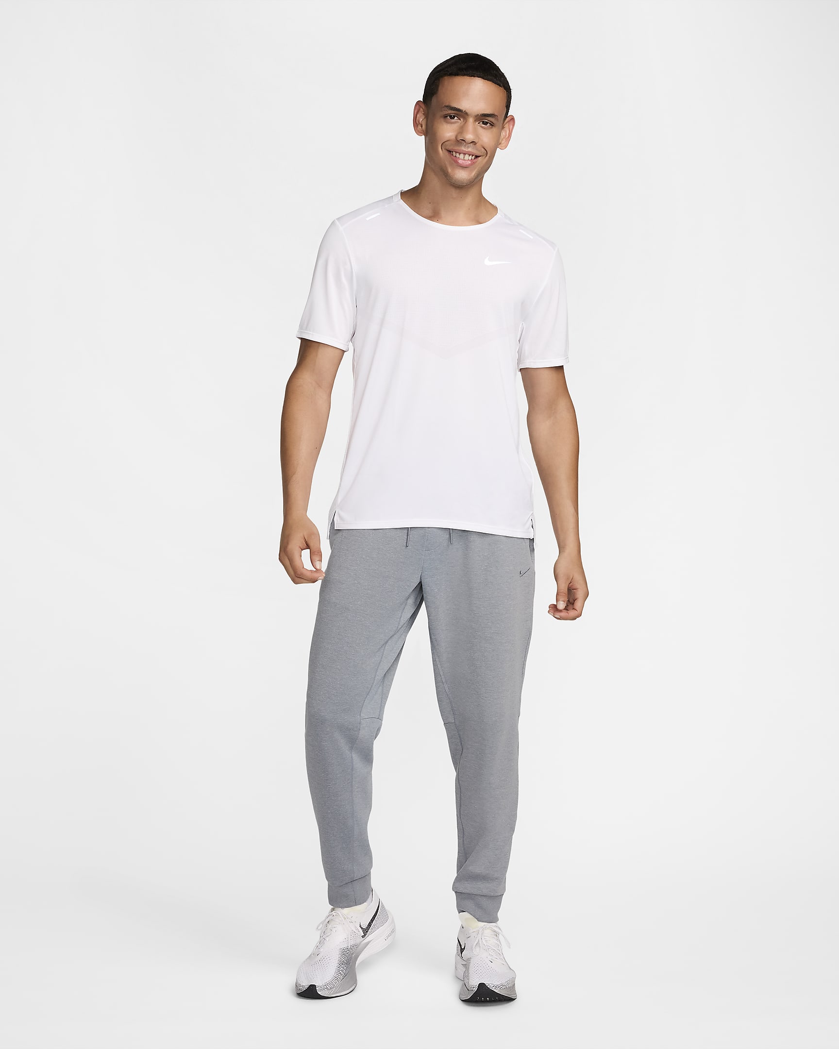 Mångsidiga sweats Nike Primary Dri-FIT UV för män - Cool Grey/Heather/Cool Grey