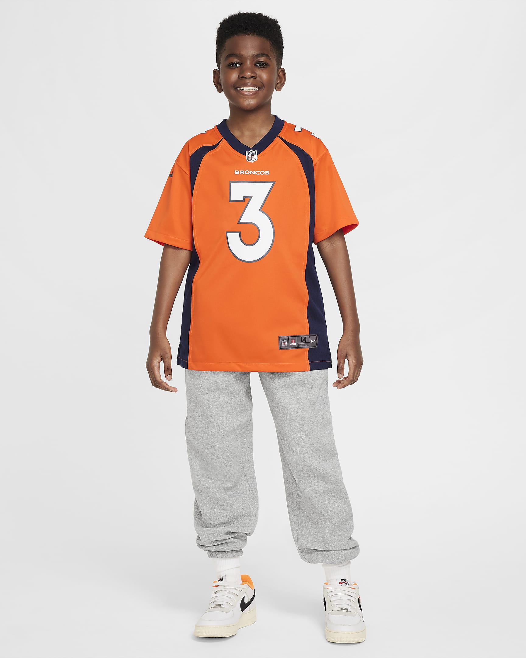 NFL Denver Broncos (Russell Wilson) American football-wedstrijdjersey voor kids - Brilliant Orange/WILSON RUSSELL