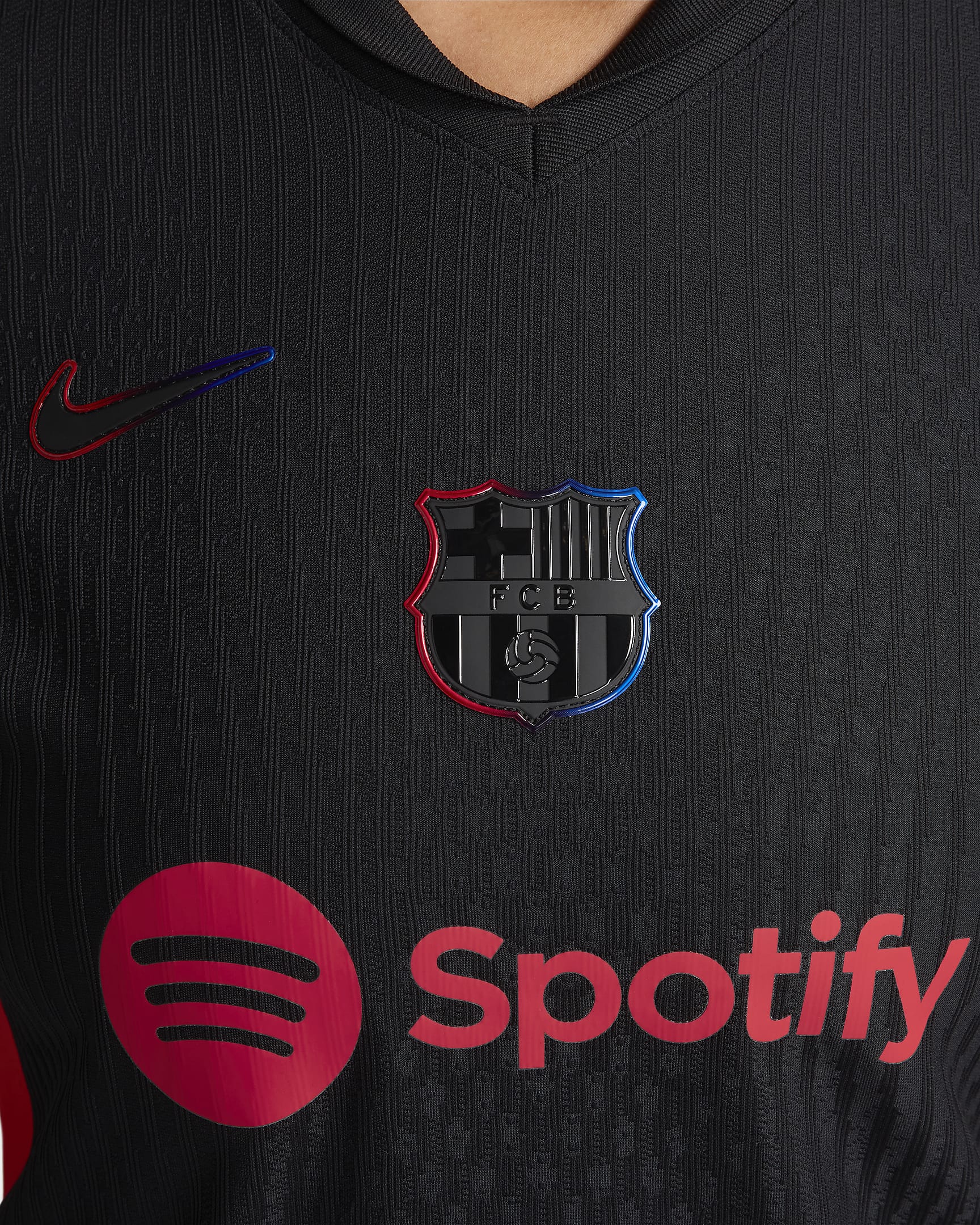 F.C. Barcelona 2024/25 Match Away Women's Nike Dri-FIT ADV Football Authentic Shirt - Black/University Red/Hyper Royal/Black