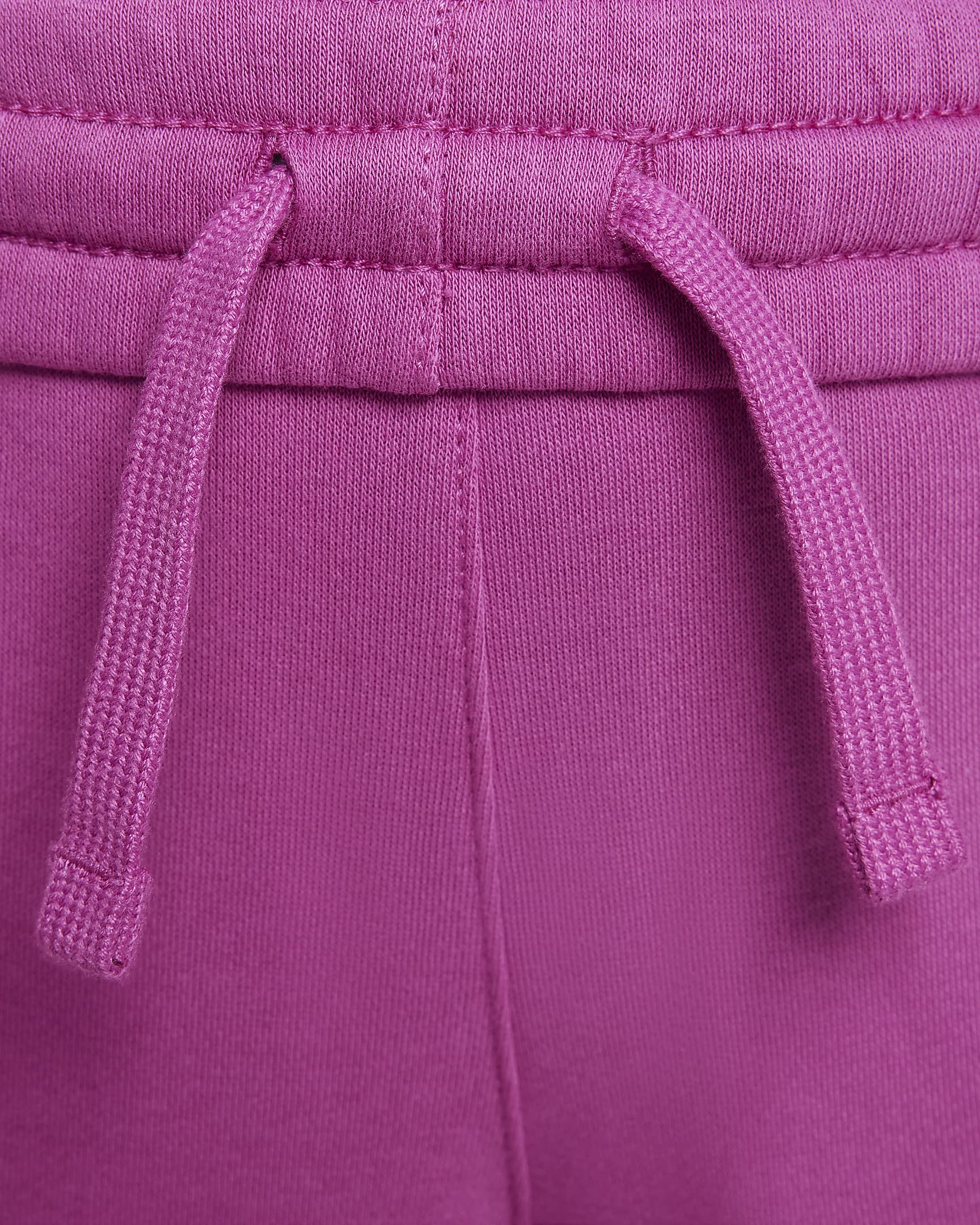 Nike Sportswear Club Fleece Older Kids' (Girls') High-Waisted Fitted Trousers - Hot Fuchsia/Hot Fuchsia/White