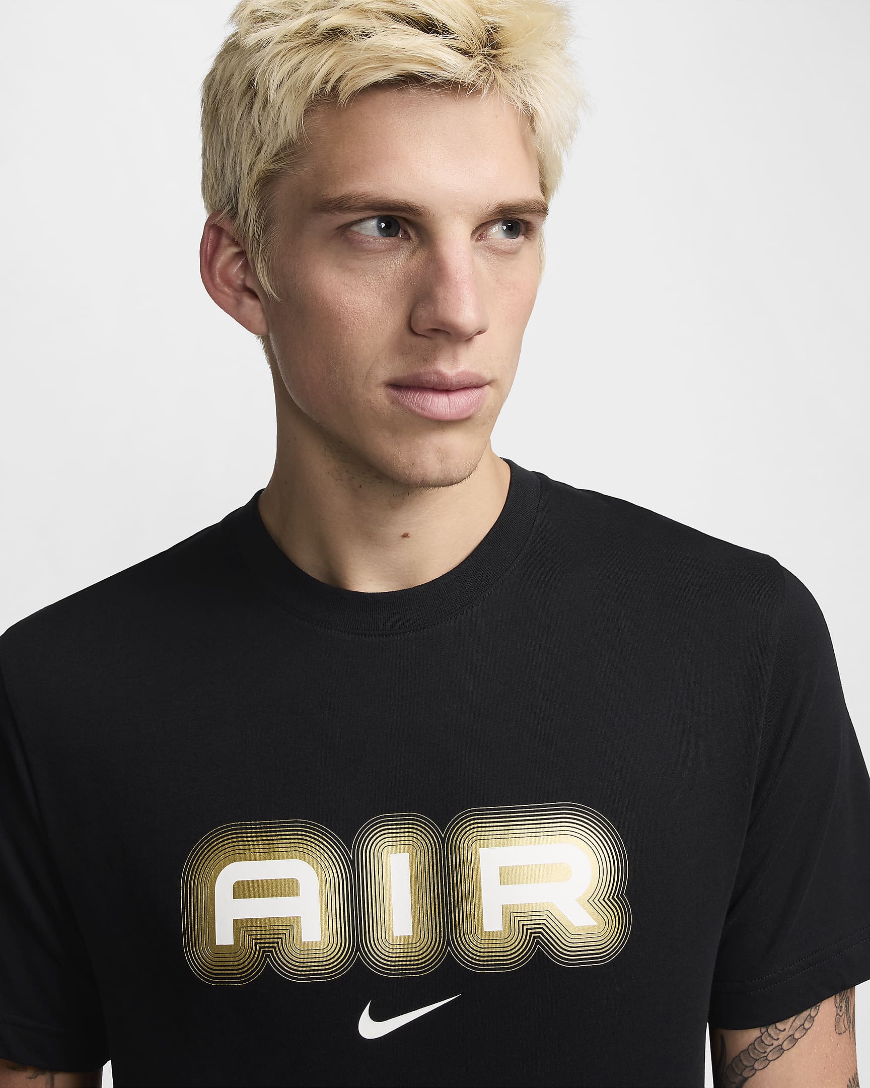 Nike Air Men's Graphic T-Shirt - Black/Metallic Gold