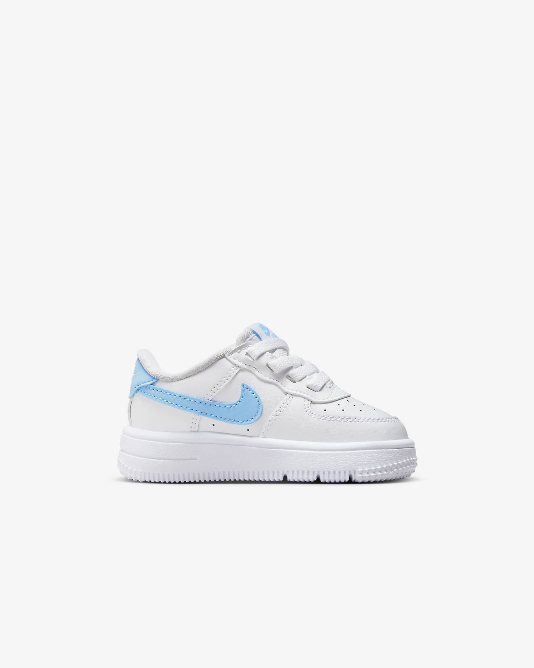 Nike Force 1 Low EasyOn Schuh für Babys und Kleinkinder - Weiß/Weiß/Aquarius Blue