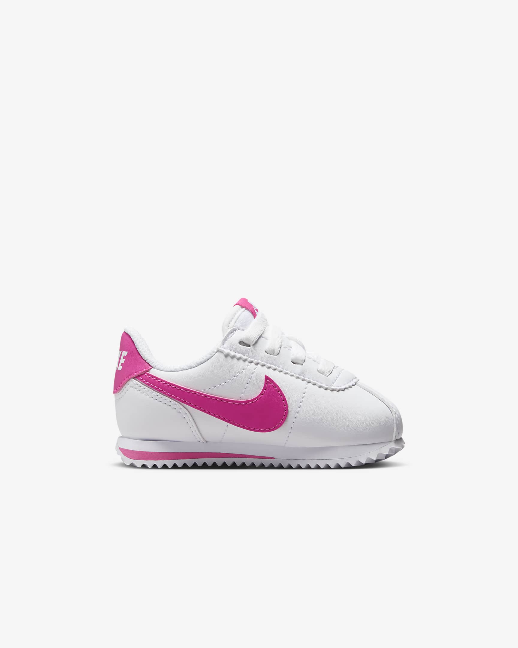 รองเท้าทารก/เด็กวัยหัดเดิน Nike Cortez EasyOn - ขาว/Laser Fuchsia