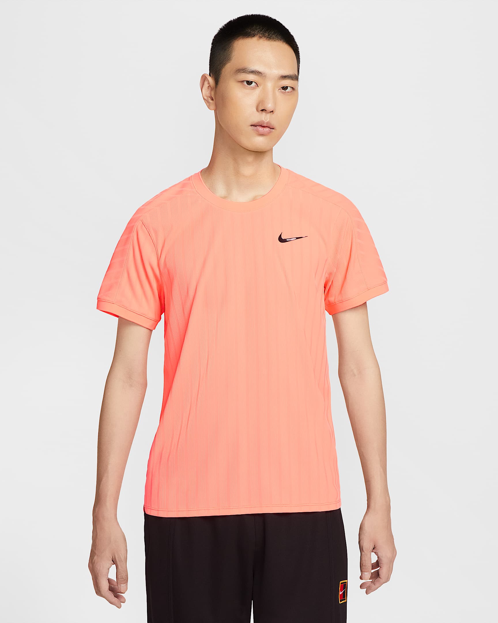 NikeCourt Slam Men's Dri-FIT ADV Tennis Top - Bright Mango