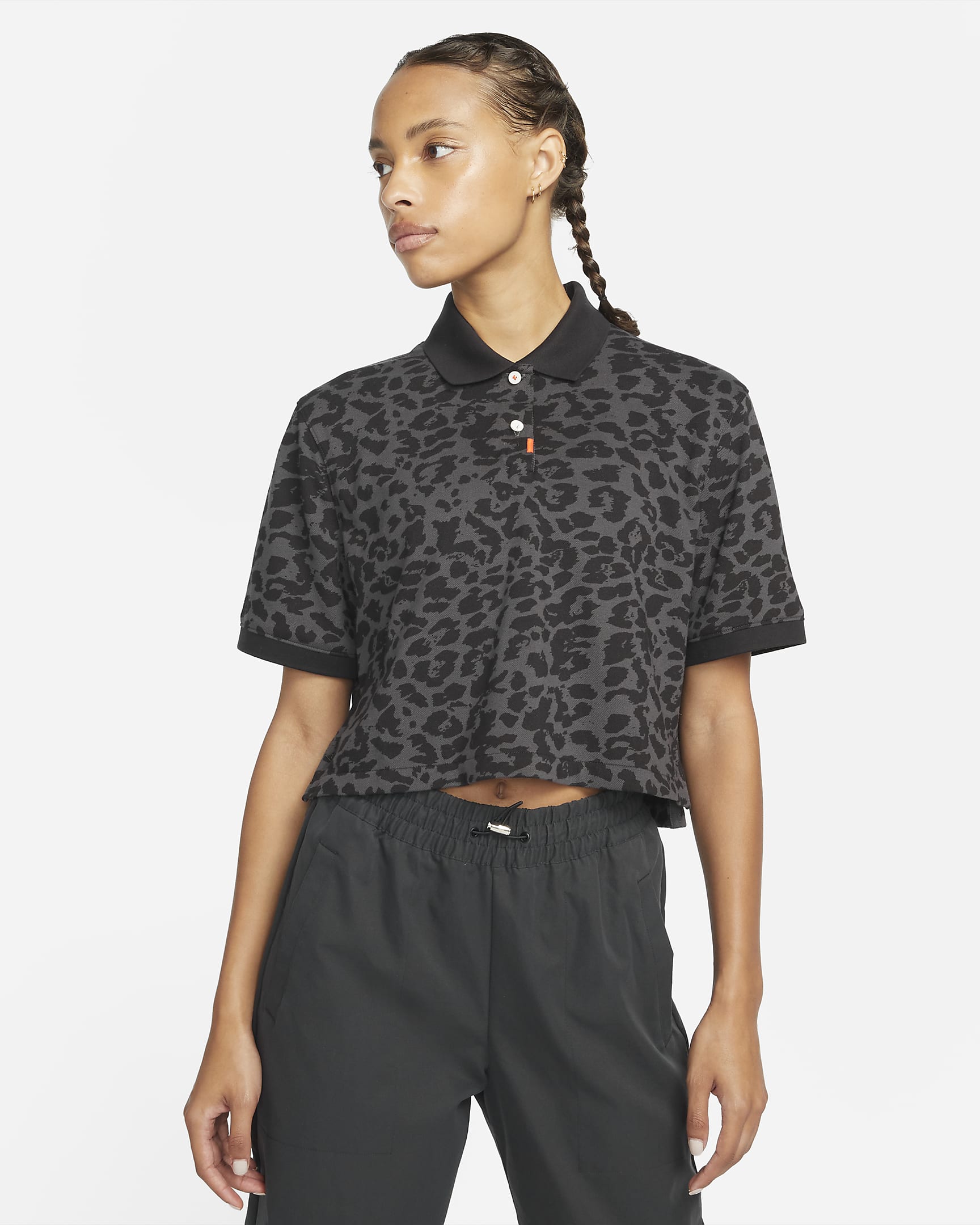 Polo para mujer The Nike Polo - Gris humo oscuro/Negro