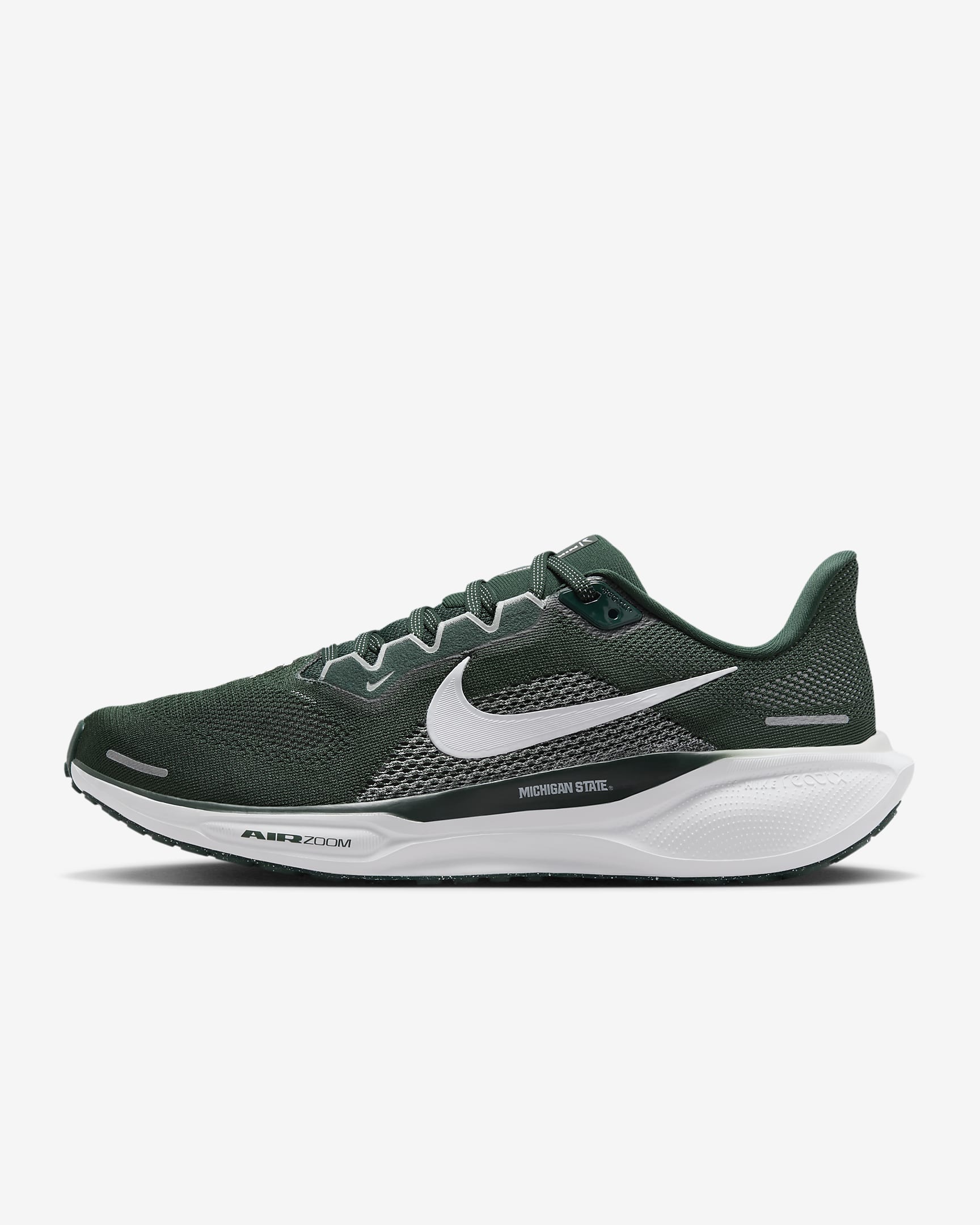 Tenis de correr en pavimento universitarios Nike para hombre Michigan State Pegasus 41 - Verde pro/Blanco/Plata noche/Blanco