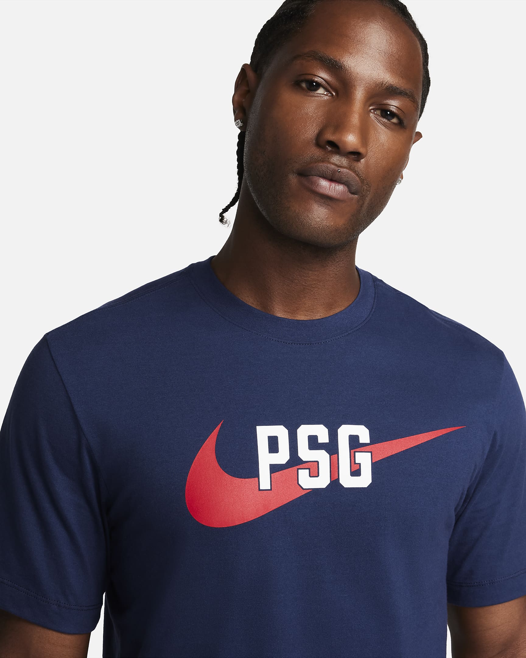 Paris Saint-Germain Swoosh Men's Nike T-Shirt - Midnight Navy