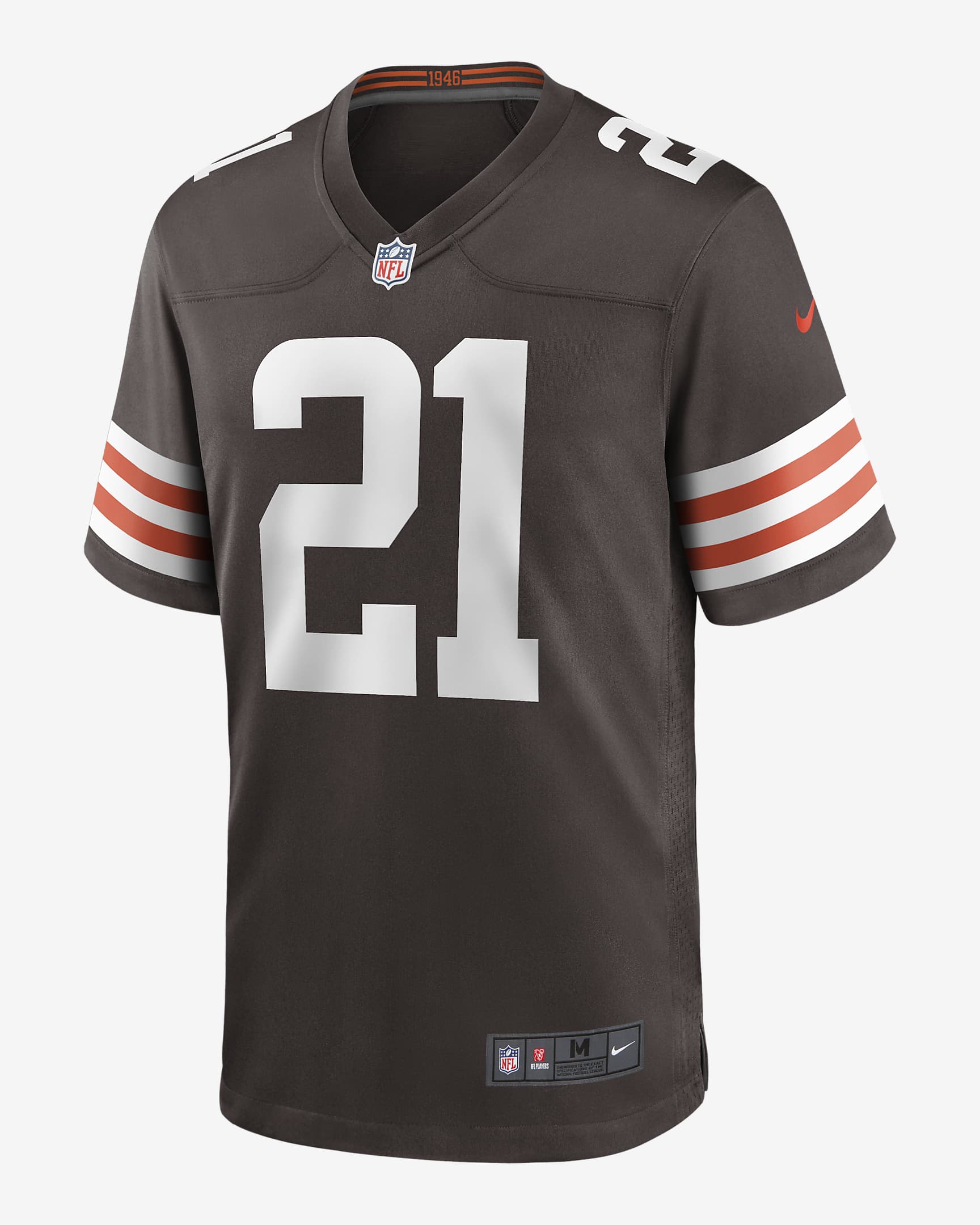 NFL Cleveland Browns (Denzel Ward) Men's Game Football Jersey - Seal Brown