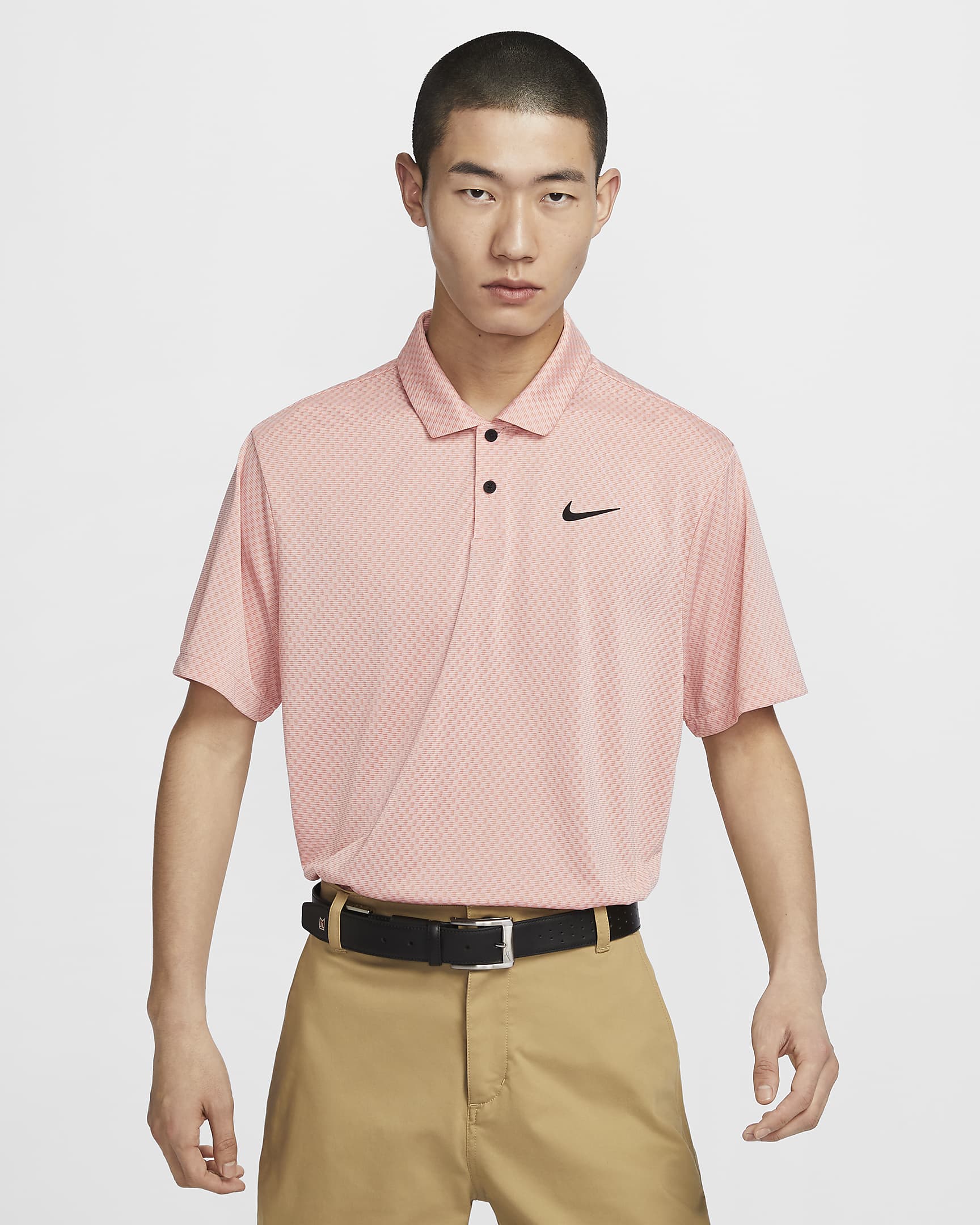 Nike Tour 男款 Dri-FIT 高爾夫球衫 - Light Madder Root/Guava Ice/Madder Root/黑色