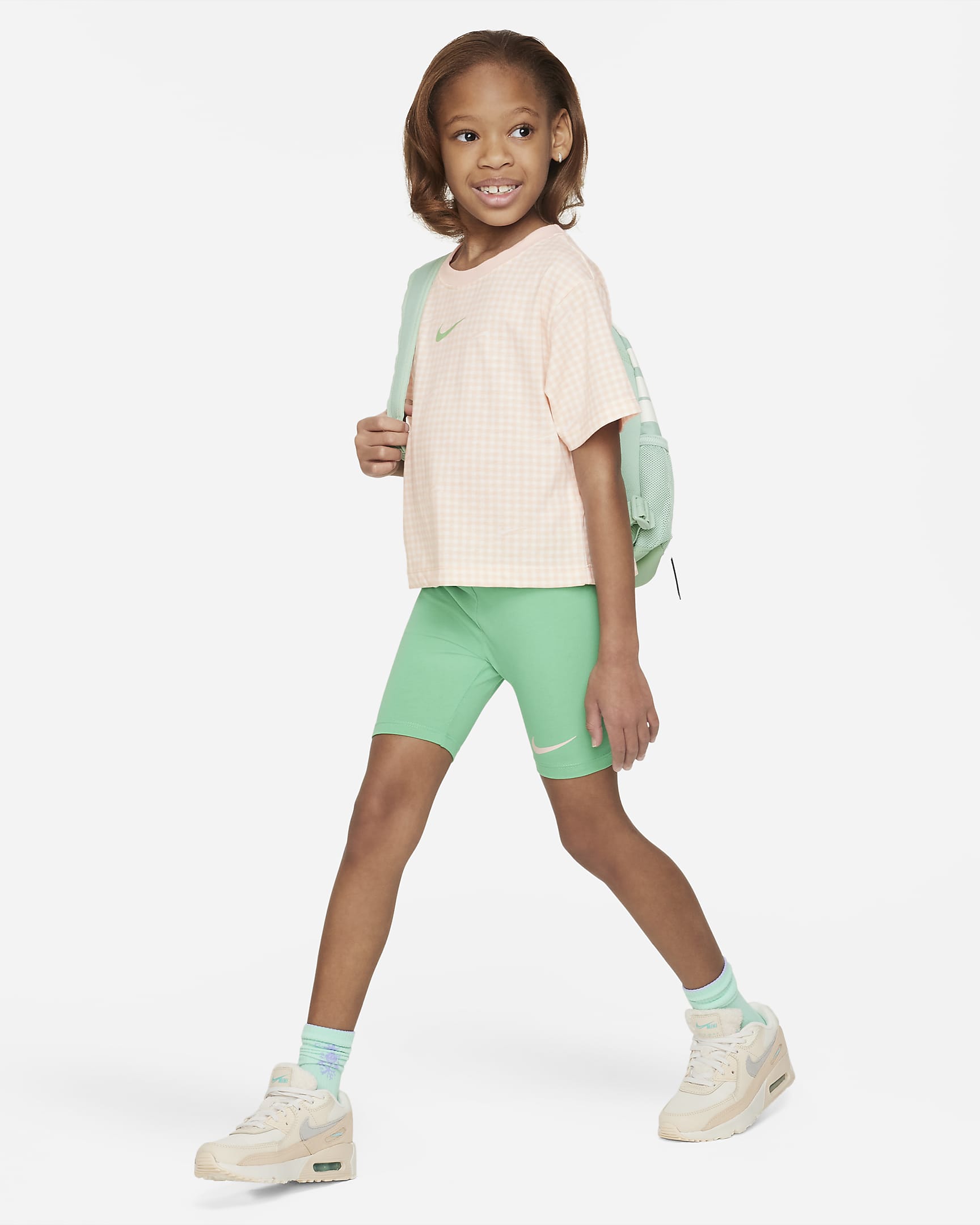 Nike Pic-Nike Boxy Tee and Shorts Set Little Kids' 2-Piece Set - Spring Green