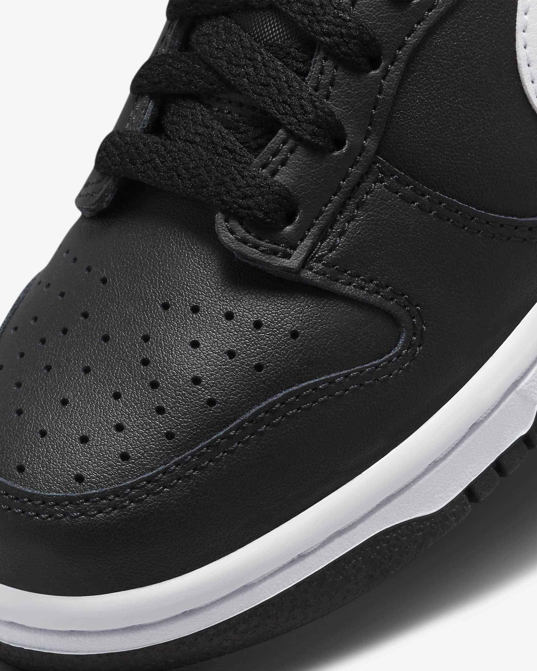 Nike Dunk Low Older Kids' Shoes - Black/Black/White/White