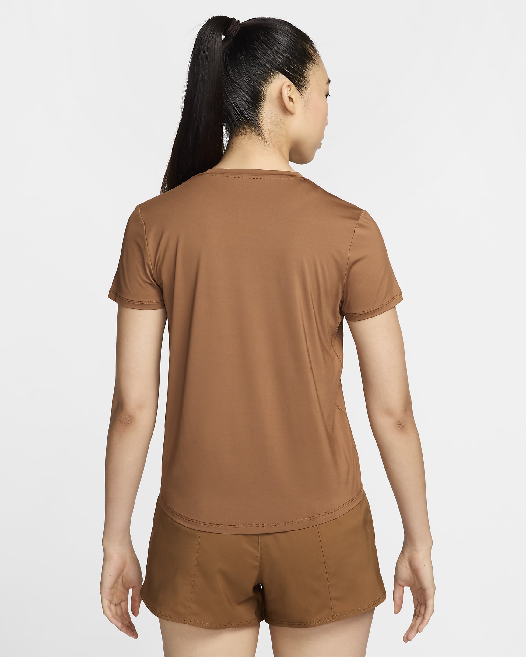 Nike One Classic Women's Dri-FIT Short-Sleeve Top - Light British Tan/Black