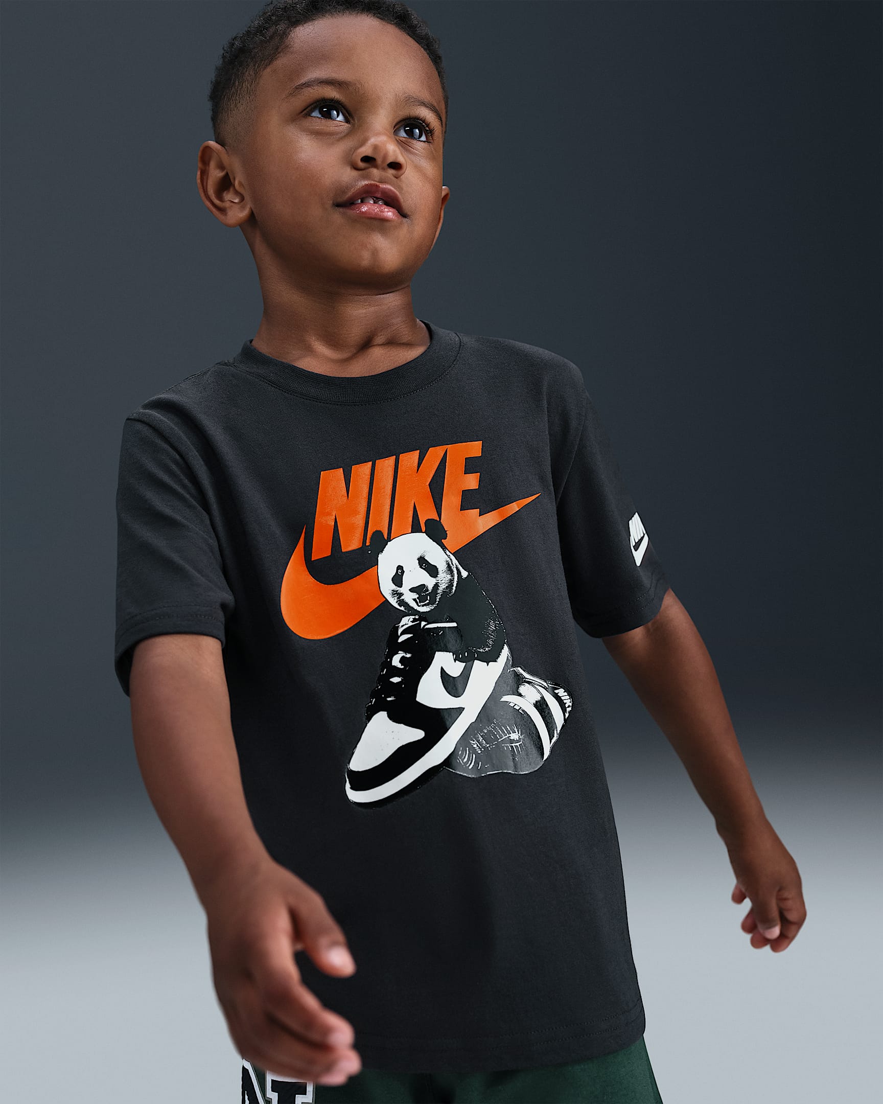 Nike Little Kids' Panda Dunks T-Shirt - Anthracite