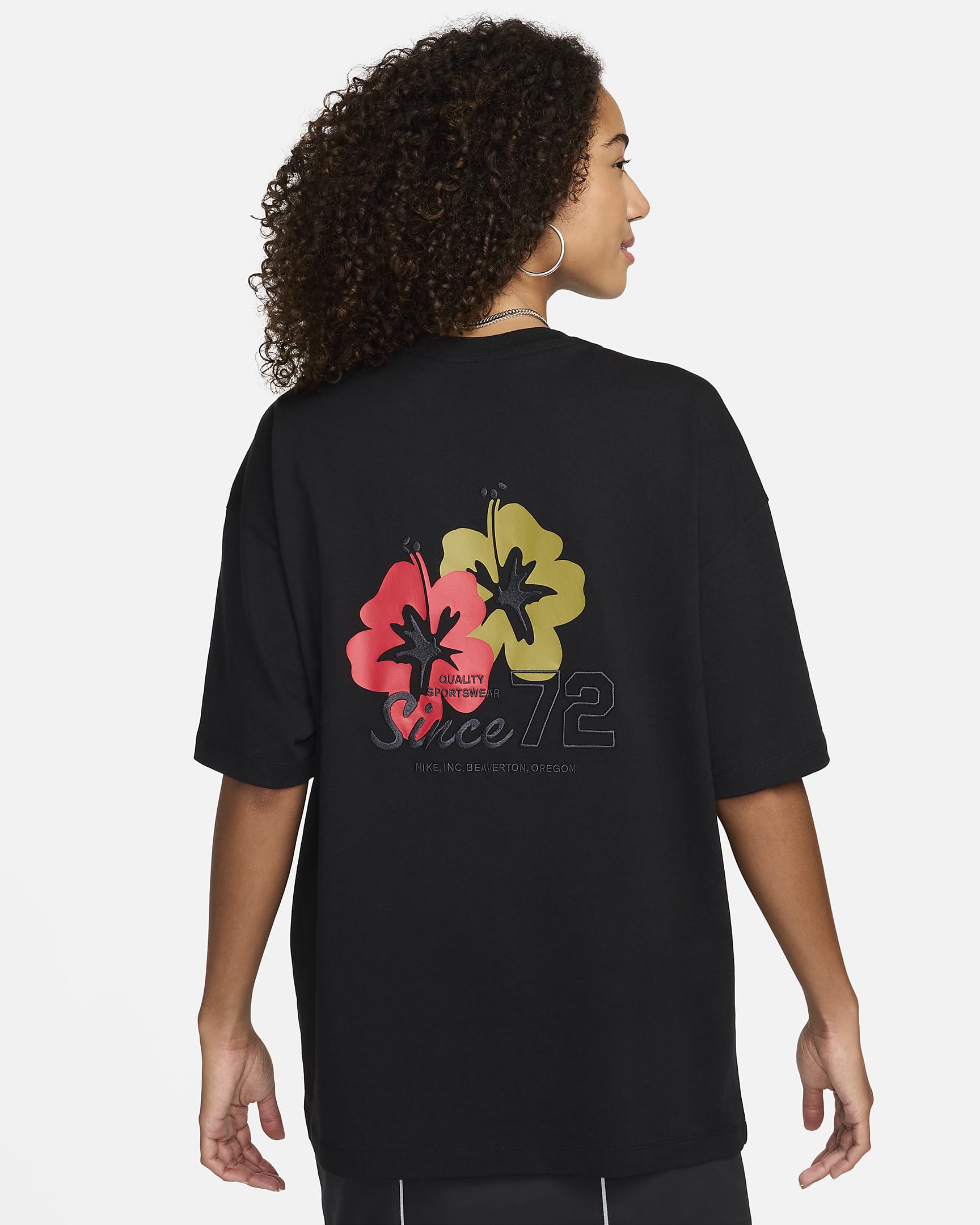 Playera oversized para mujer Nike Sportswear - Negro/Antracita