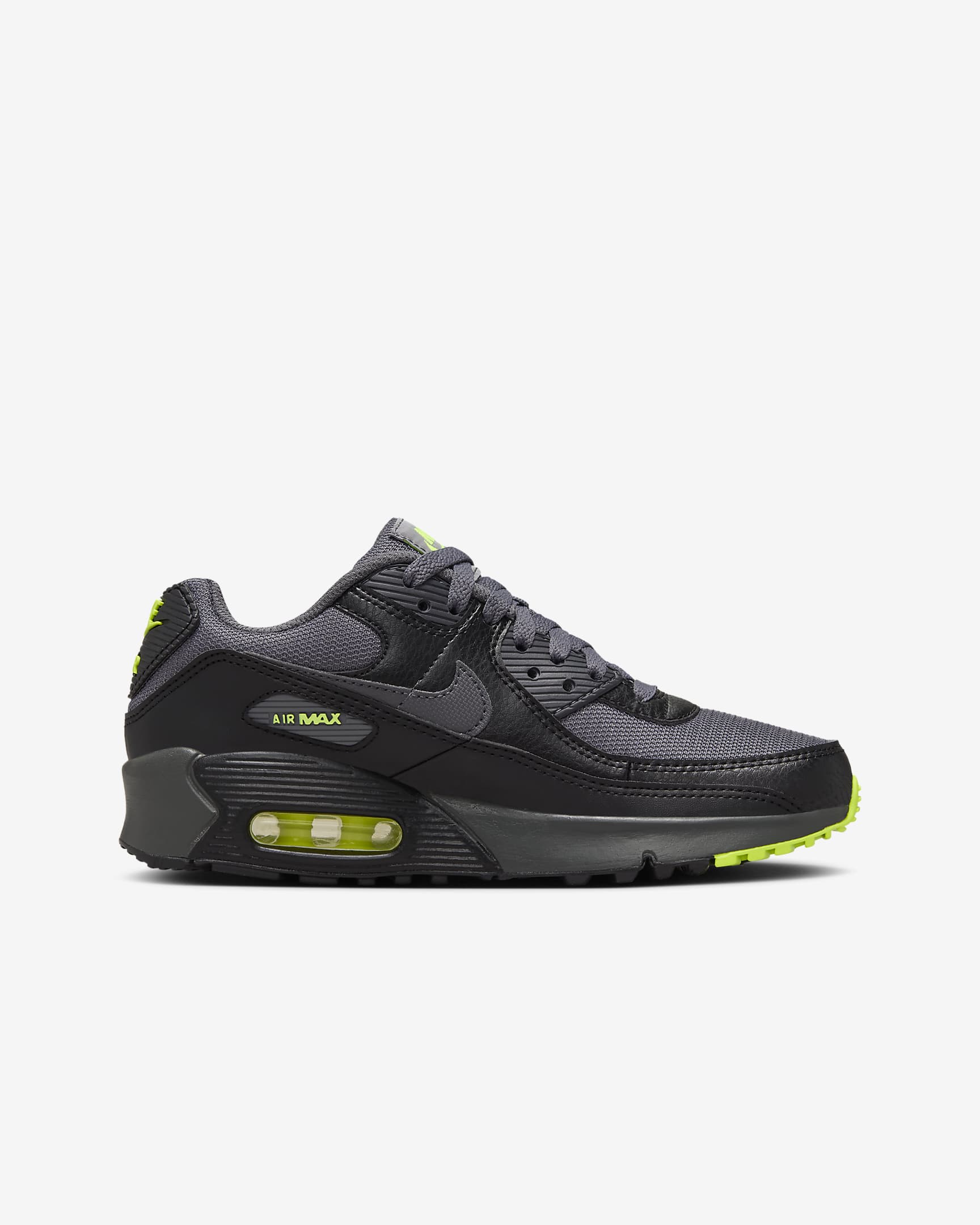 Nike Air Max 90 Next Nature Older Kids' Shoes - Black/Volt/Volt/Dark Grey