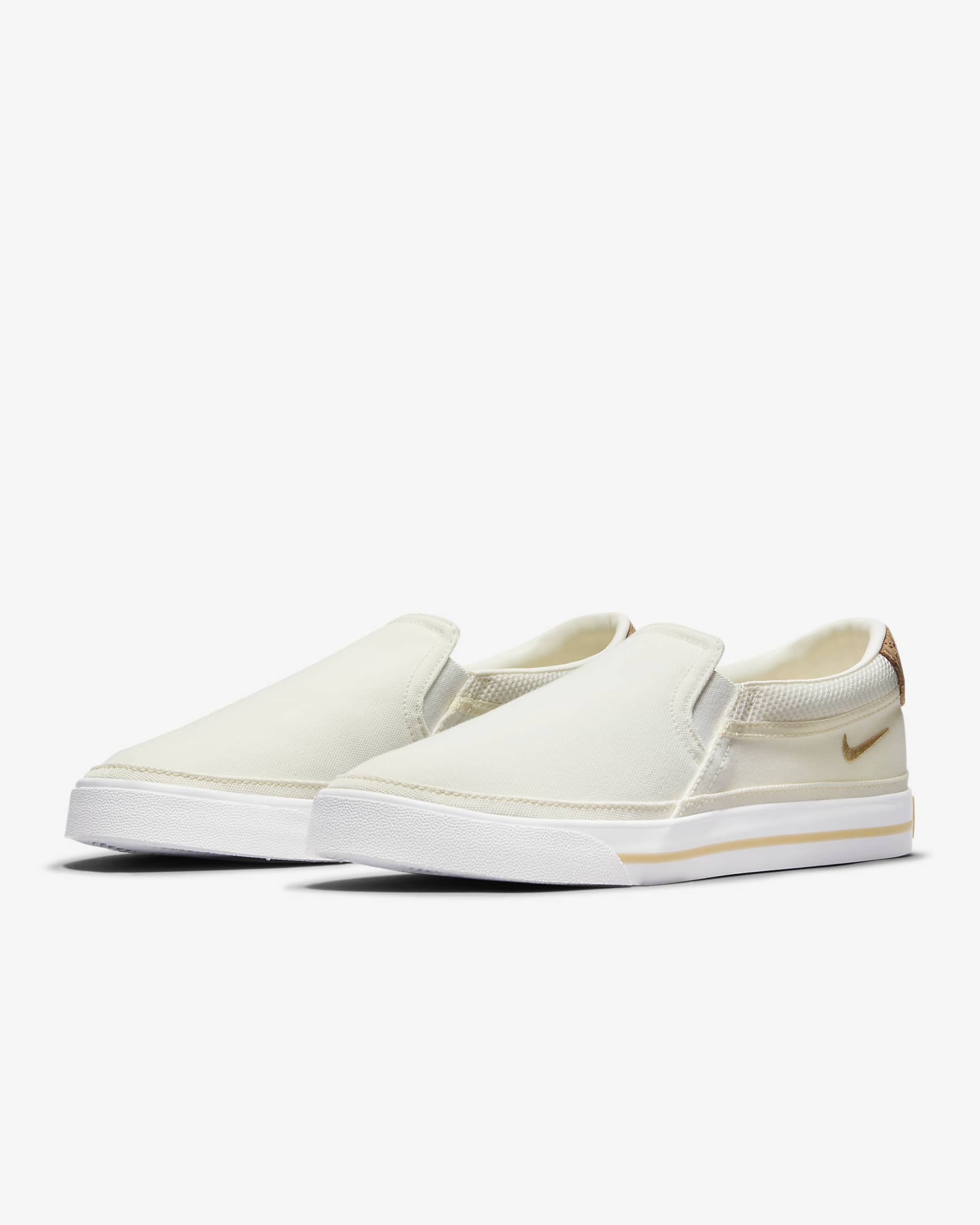 Nike Court Legacy 女款懶人鞋 - Pale Ivory/Gum Light Brown/Sail/Metallic Gold