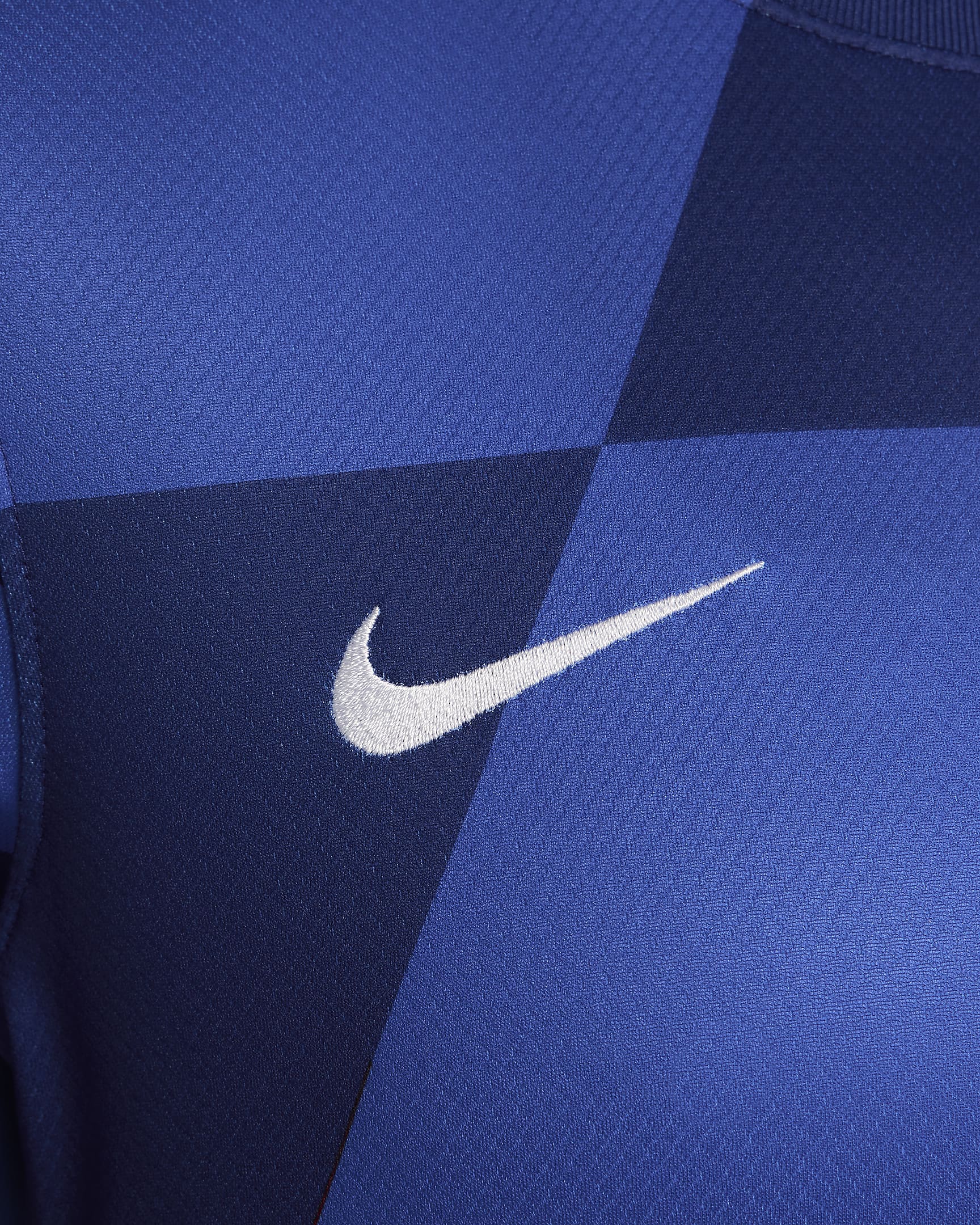 Horvátország 2024/25 Stadium idegenbeli Nike Dri-FIT női replika futballmez - Hyper Royal/Deep Royal Blue/University Red/Fehér