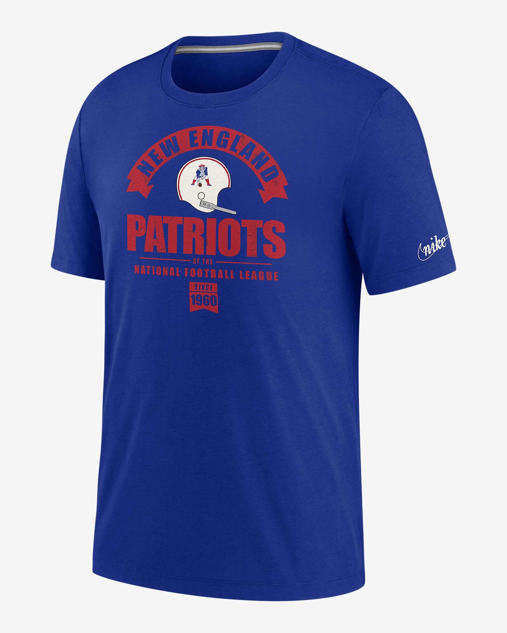 Nike Historic (NFL Patriots) Tri-Blend-T-Shirt für Herren - Old Royal