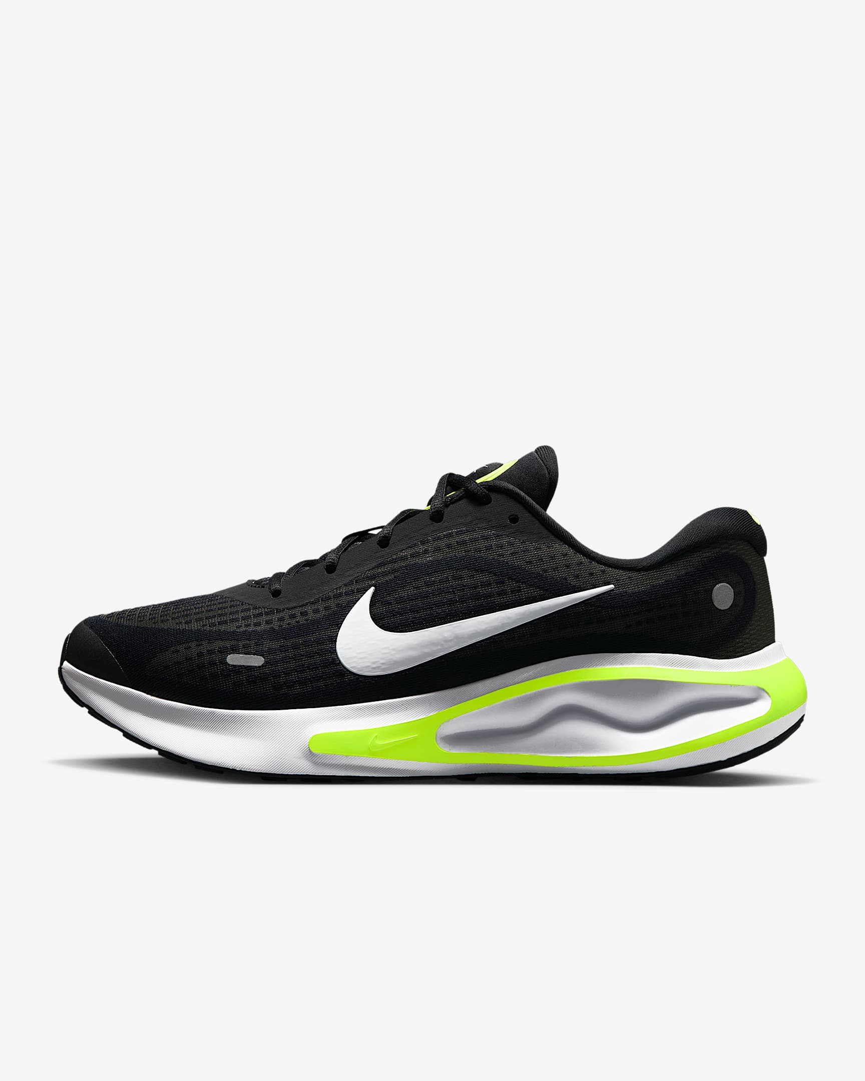 Chaussures de running sur route Nike Journey Run pour homme - Noir/Wolf Grey/Volt/Blanc