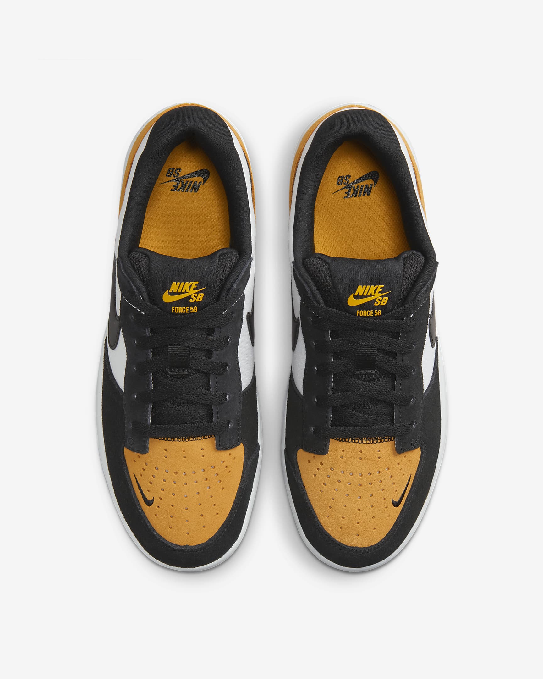 Nike SB Force 58 Skate Shoes - University Gold/White/Black