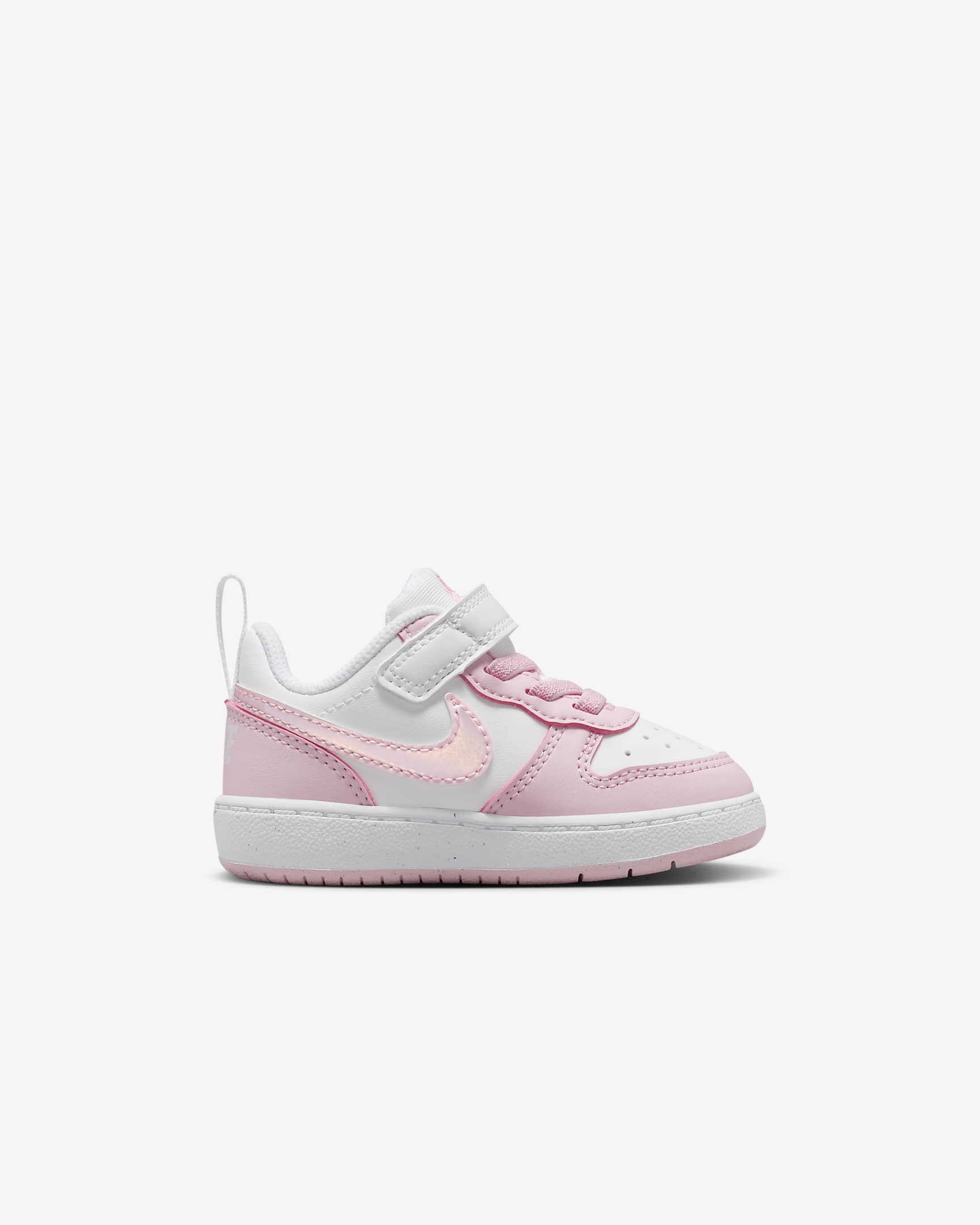 Sko Nike Court Borough Low Recraft för baby/små barn - Vit/Pink Foam