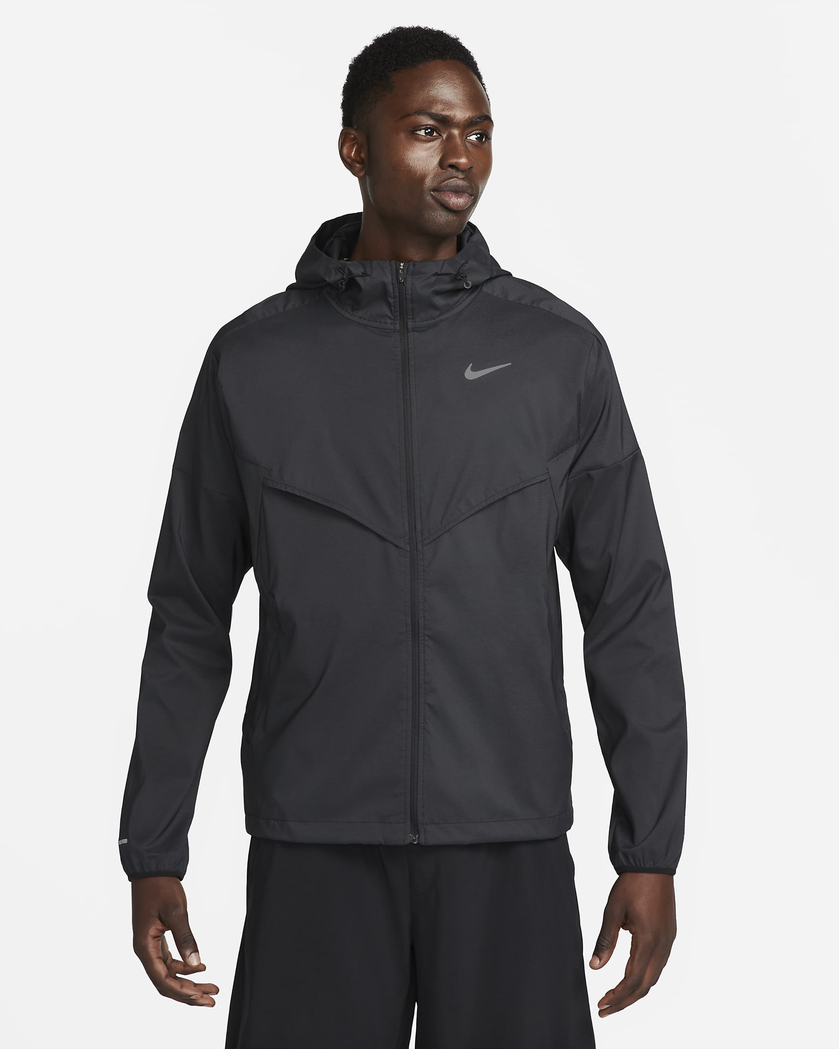 Nike Windrunner Men's Repel Running Jacket - Black/Black