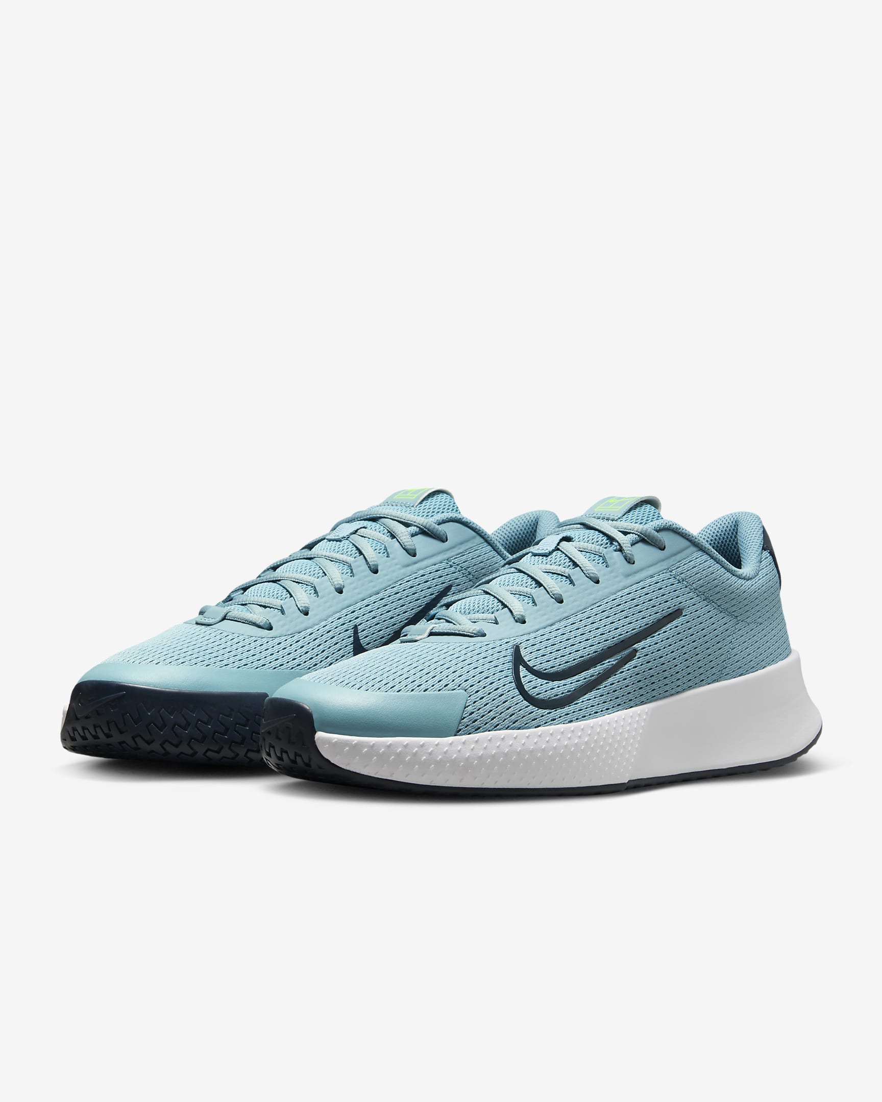 Sapatilhas de ténis para piso duro NikeCourt Vapor Lite 2 para homem - Turquesa Denim/Volt/Armory Navy